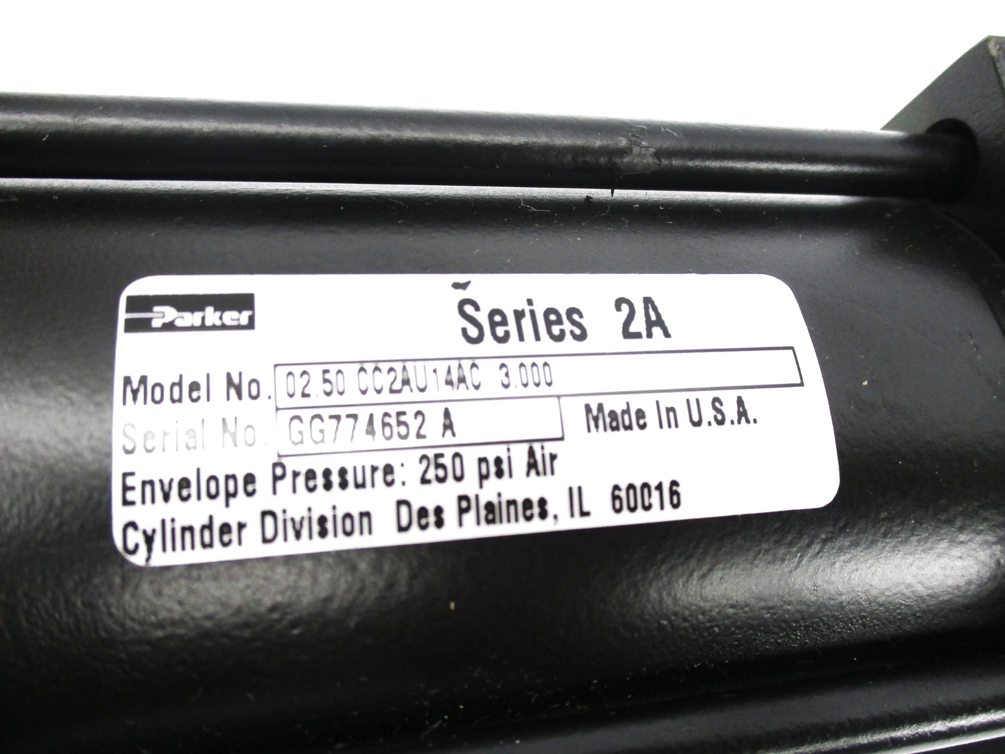 PARKER 02.50CC2AU14AC3.000 SER. 2A 250PSI NSNP
