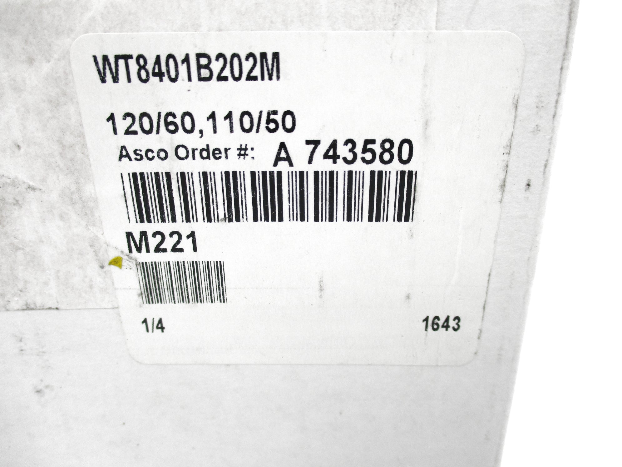ASCO WT8401B202M 110/120V NSFS