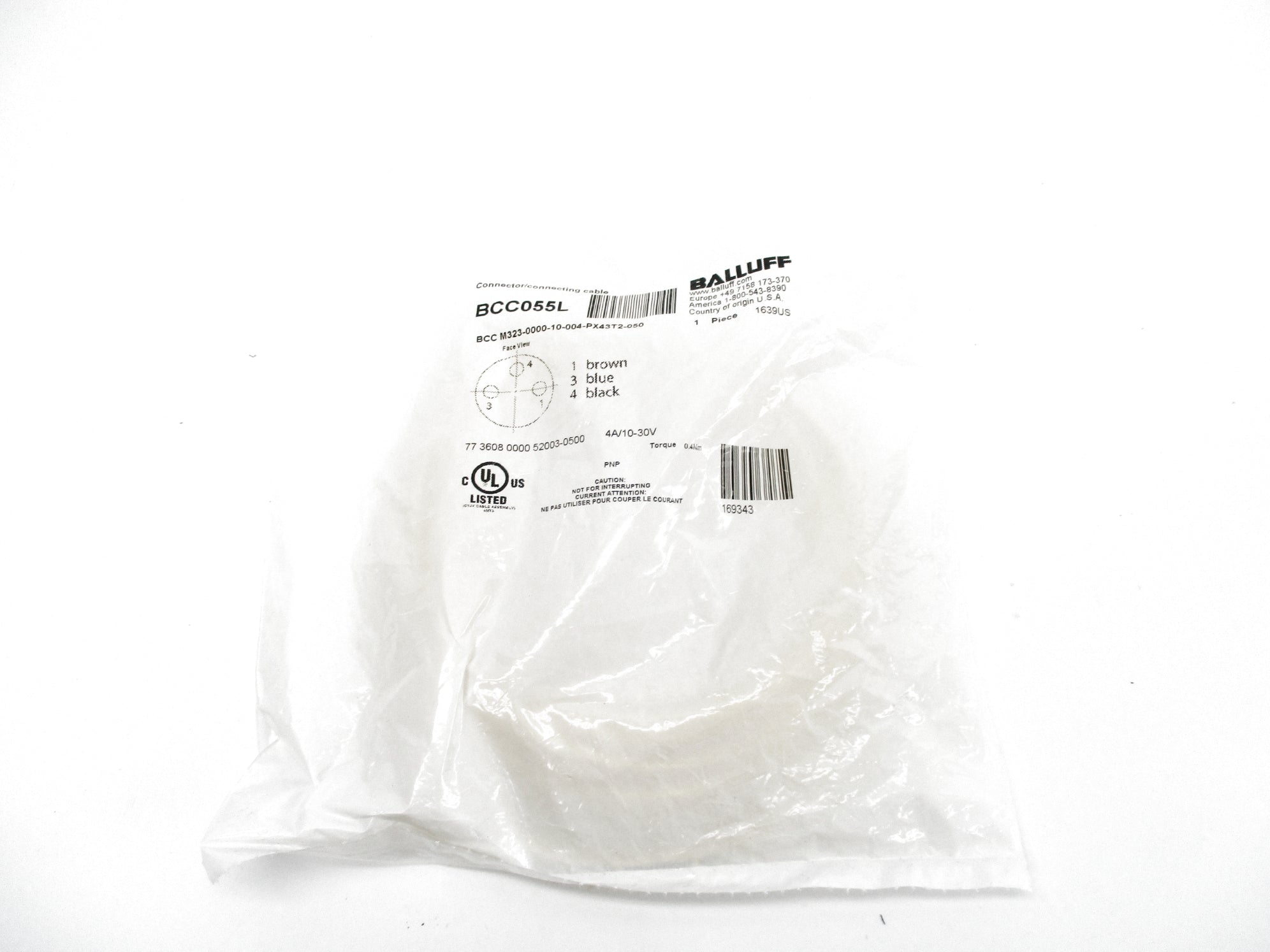 BALLUFF BCCM323-0000-10-004-PX43T2-050 BCC055L 10-30V 4A NSMP