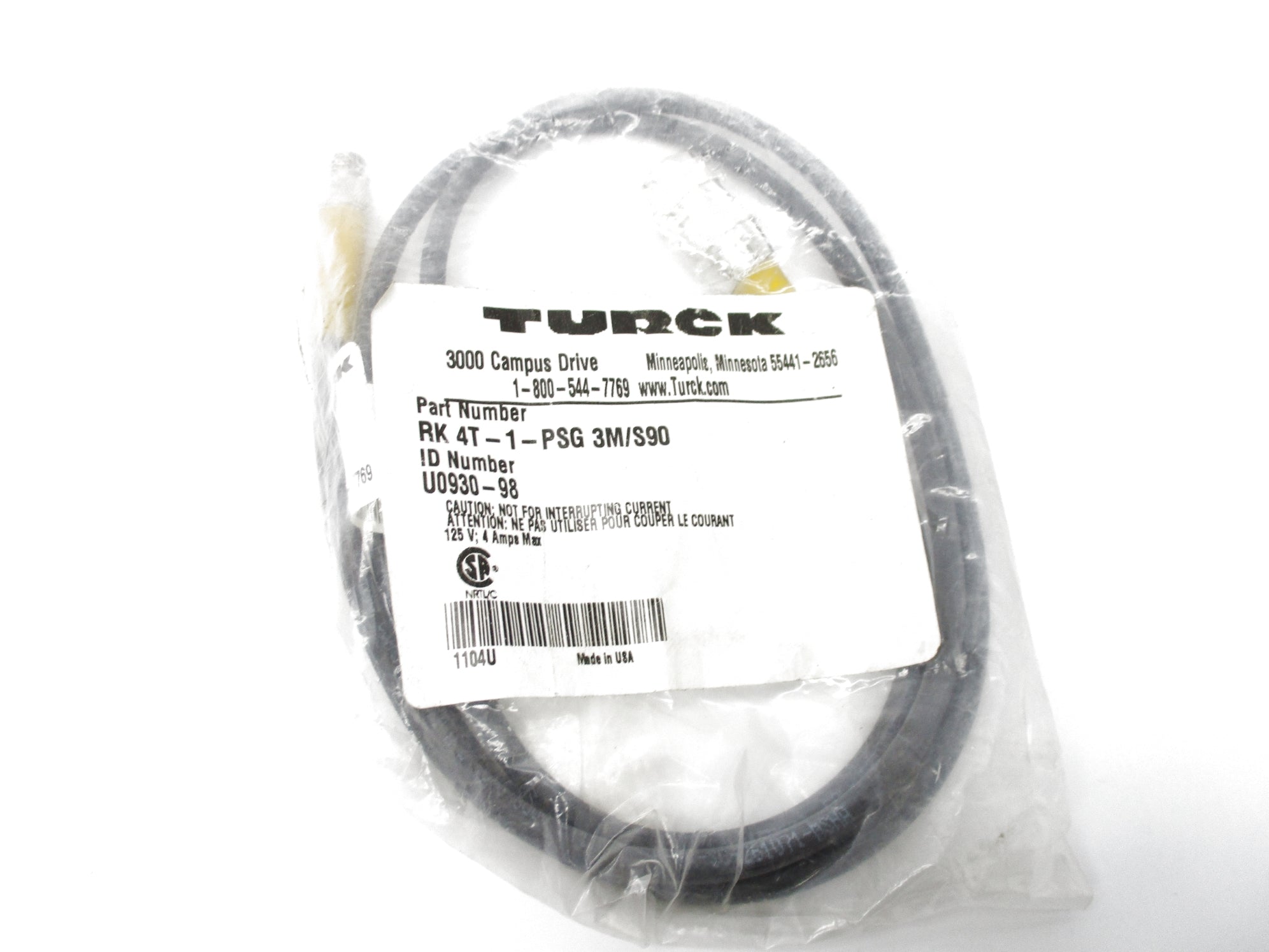 TURCK RK4T-1-PSG3M/S90 NSMP