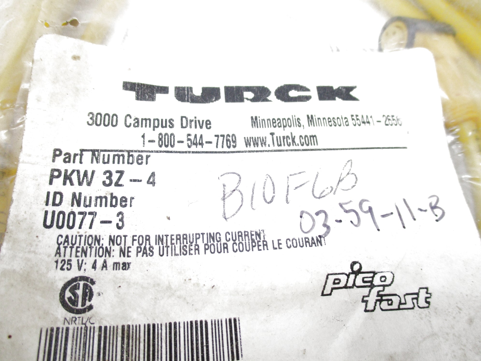 TURCK PKW3Z-4 NSMP