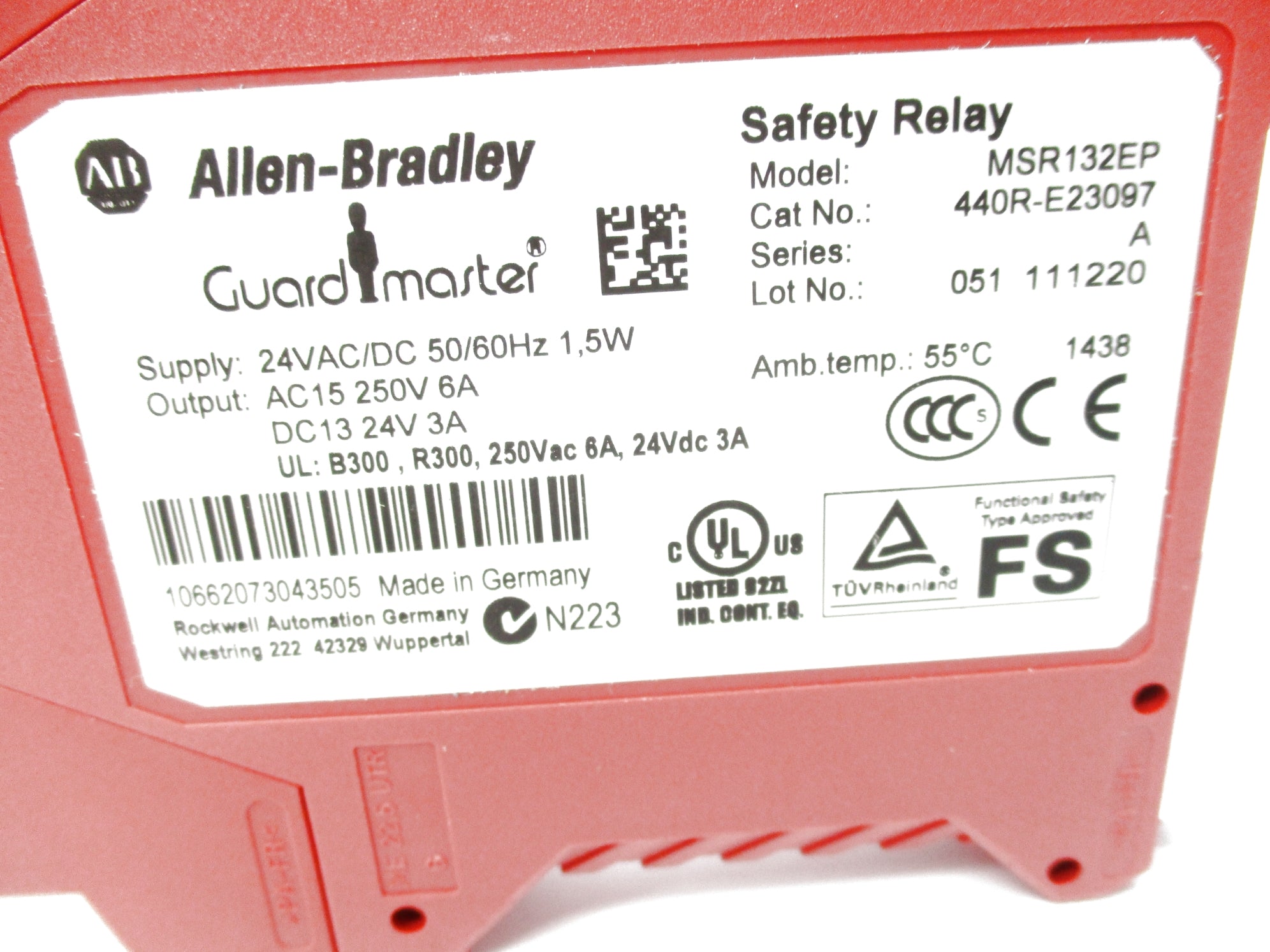 ALLEN BRADLEY 440R-E23097 SER. A MSR132EP 24VAC/DC 6A NSMP