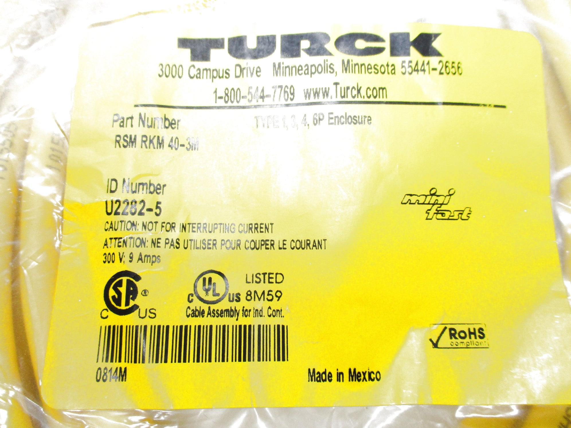 TURCK RSMRKM40-3M NSMP