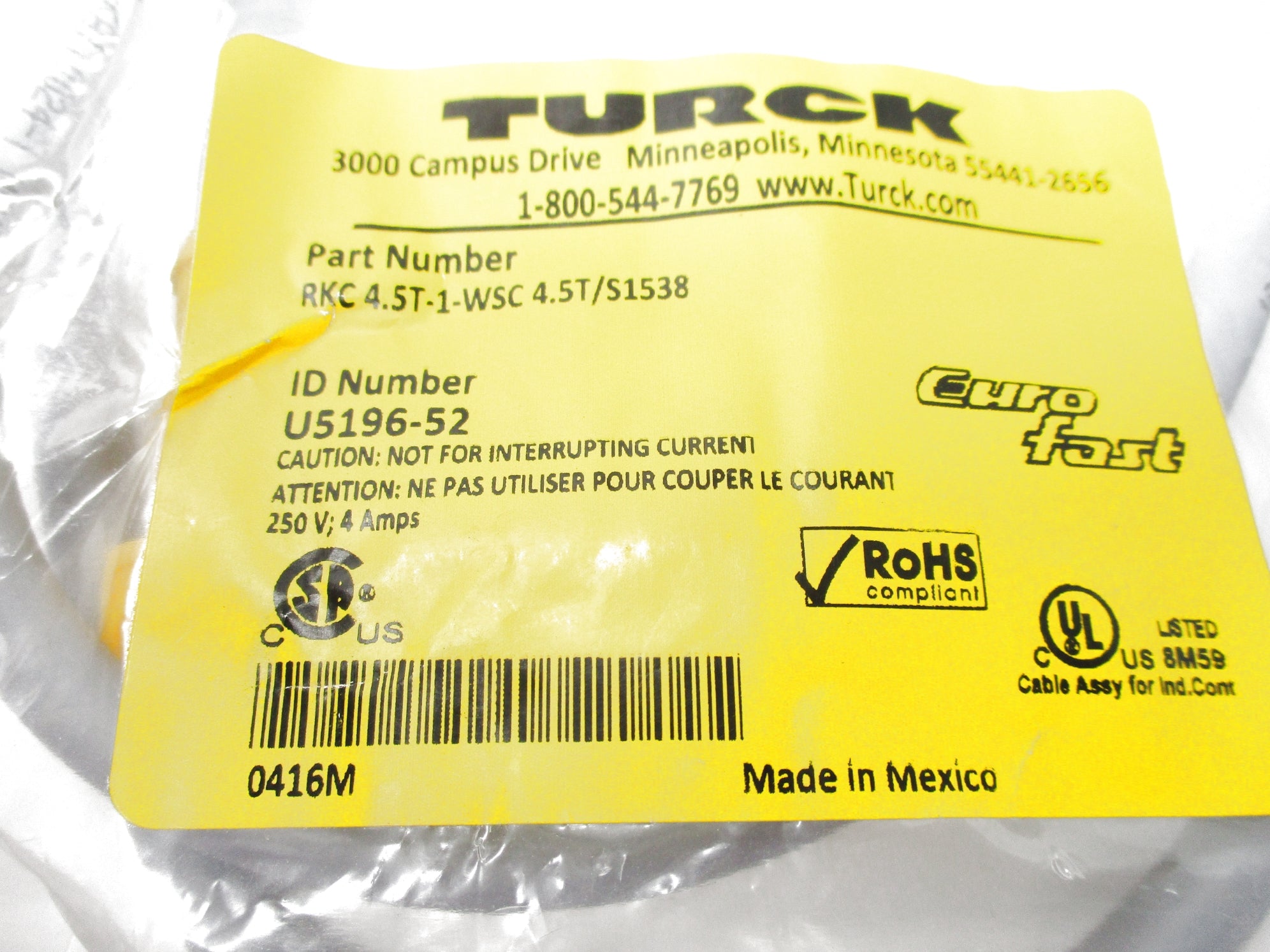 TURCK RKC4.5T-1-WSC4.5T/S1538 NSMP