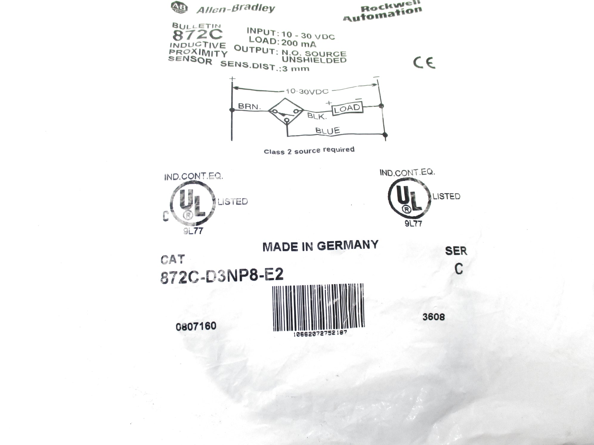 ALLEN BRADLEY 872C-D3NP8-E2 SER. C NSMP