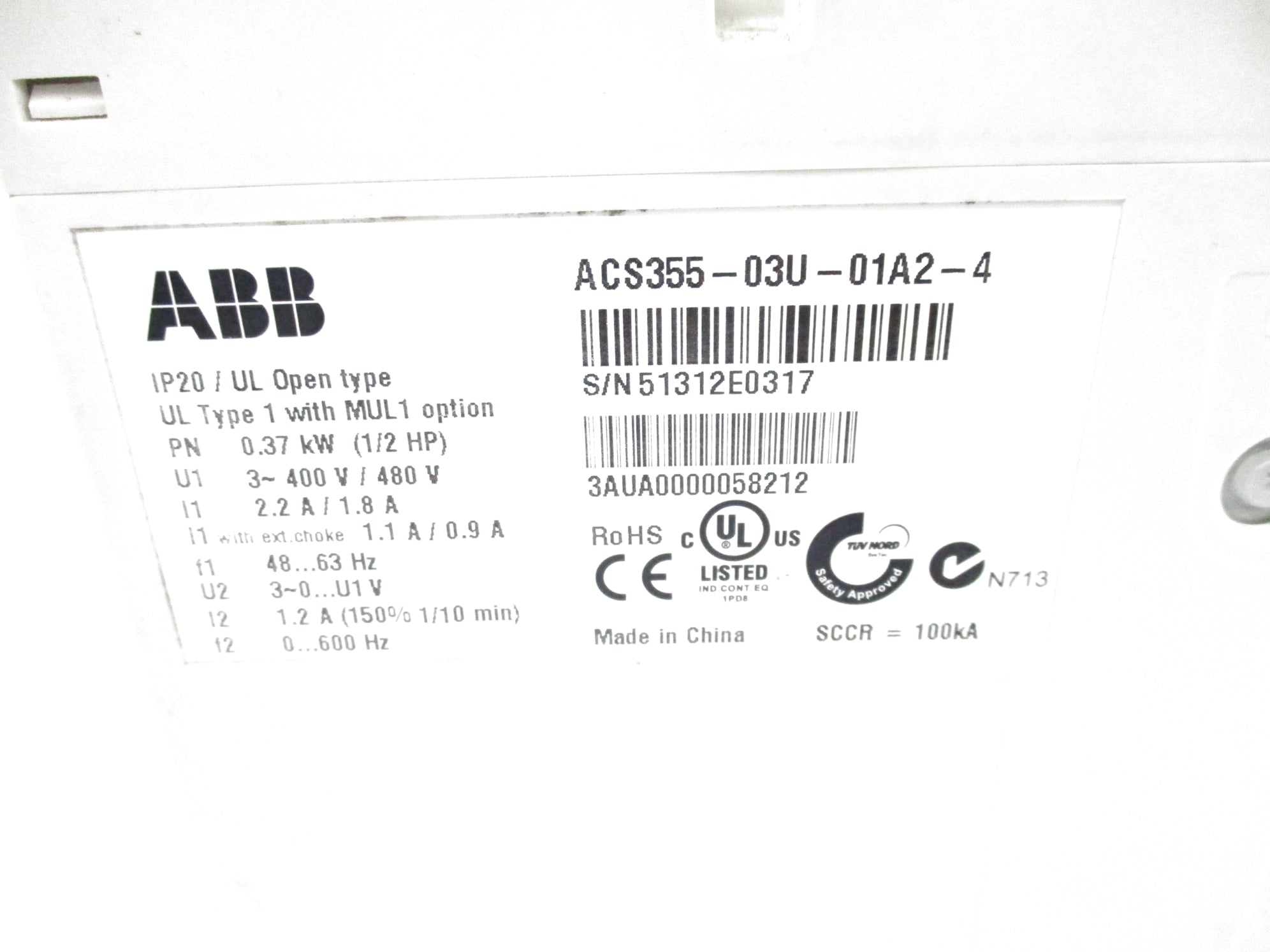 ABB ACS355-03U-01A2-4 NSNP