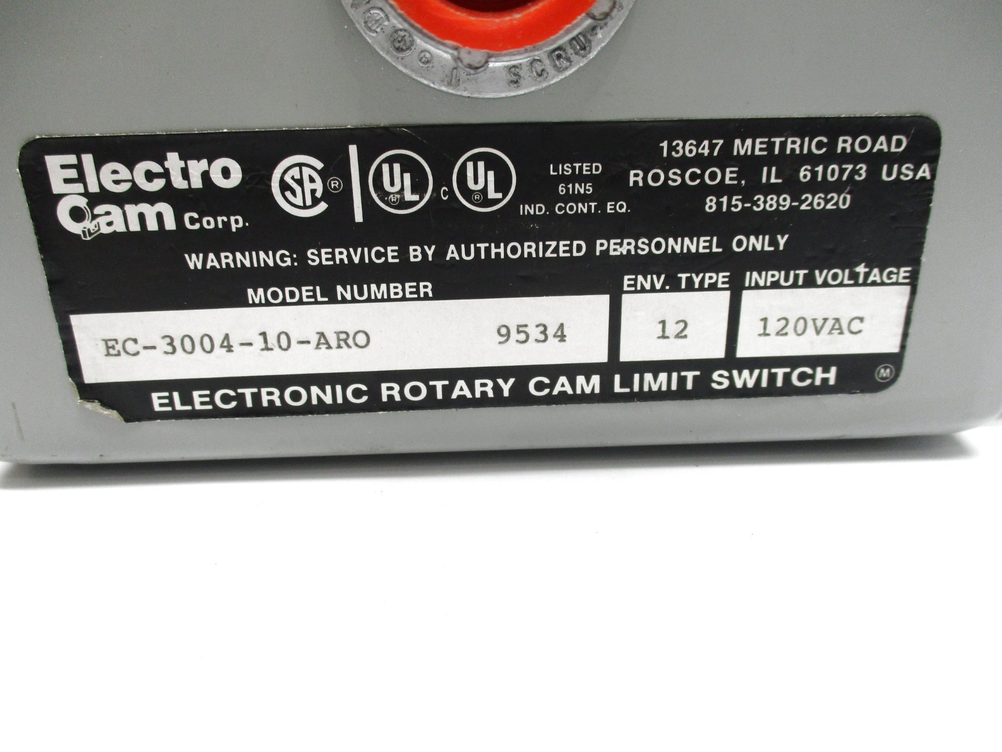 ELECTRO CAM EC-3004-10-ARO 120VAC (AS PICTURED) NSNP