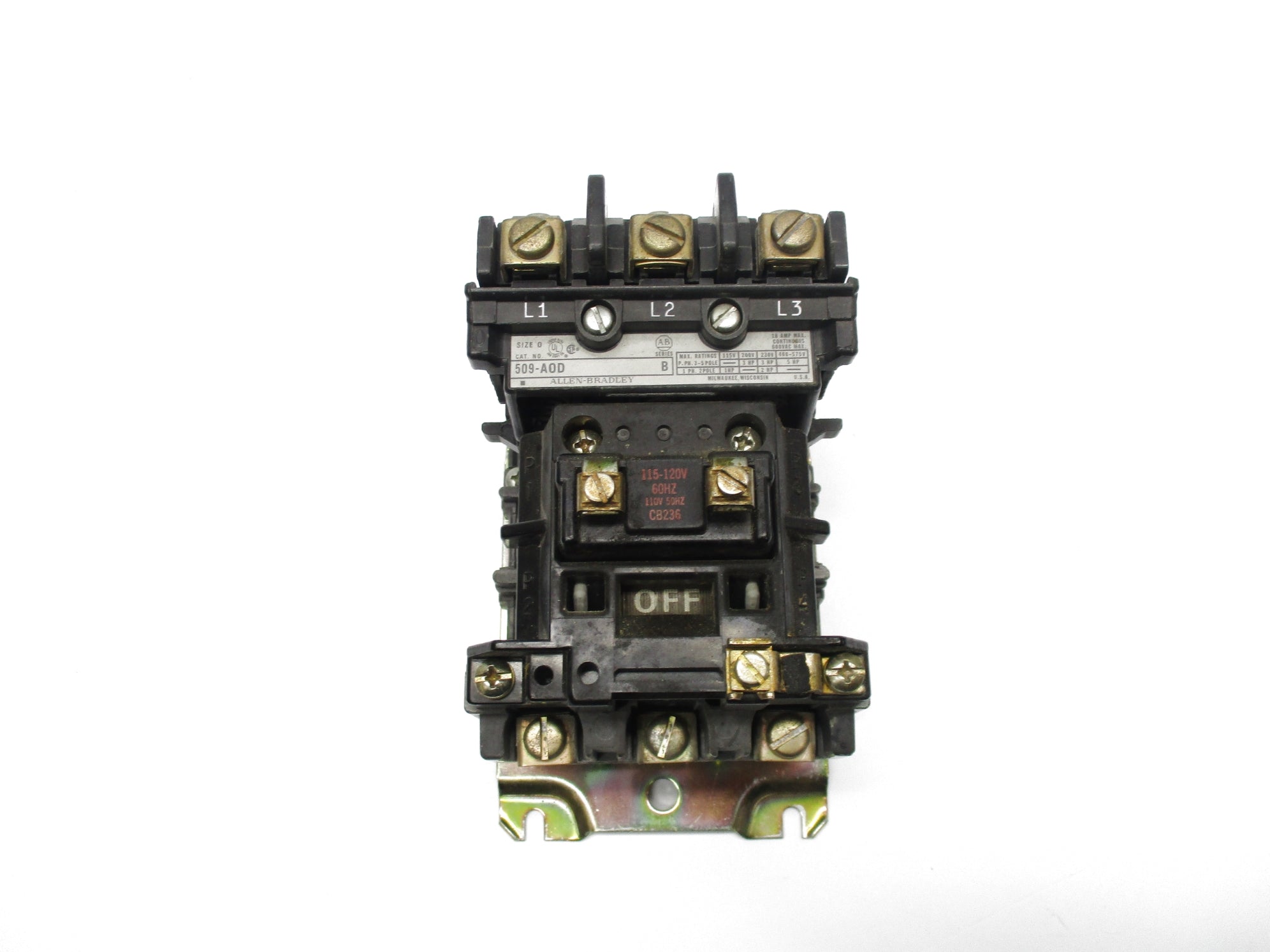 INDUSTRIAL SPARE PART 509-A0D SER. B 115-120V/110V 18A UNMP