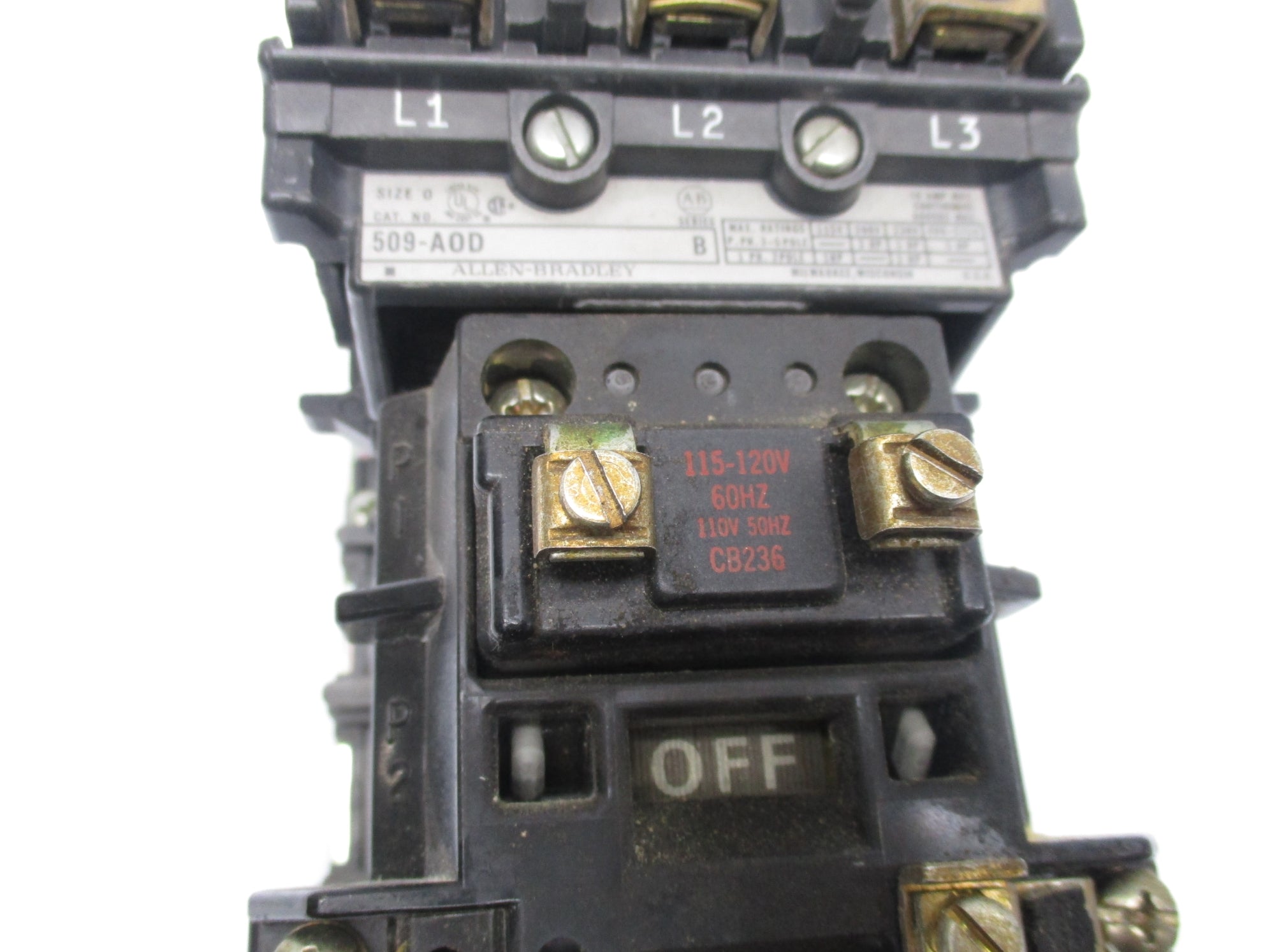 INDUSTRIAL SPARE PART 509-A0D SER. B 115-120V/110V 18A UNMP