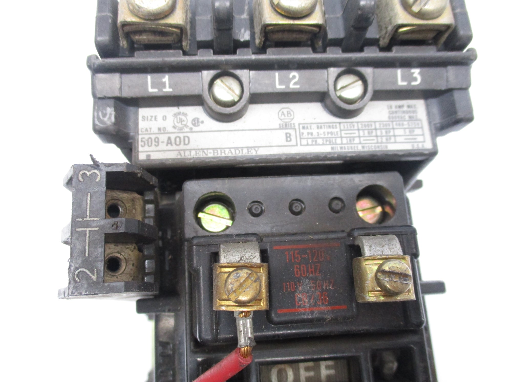 INDUSTRIAL SPARE PART 509-A0D SER. B 115-120V/110V 18A (AS PICTURED) UNMP