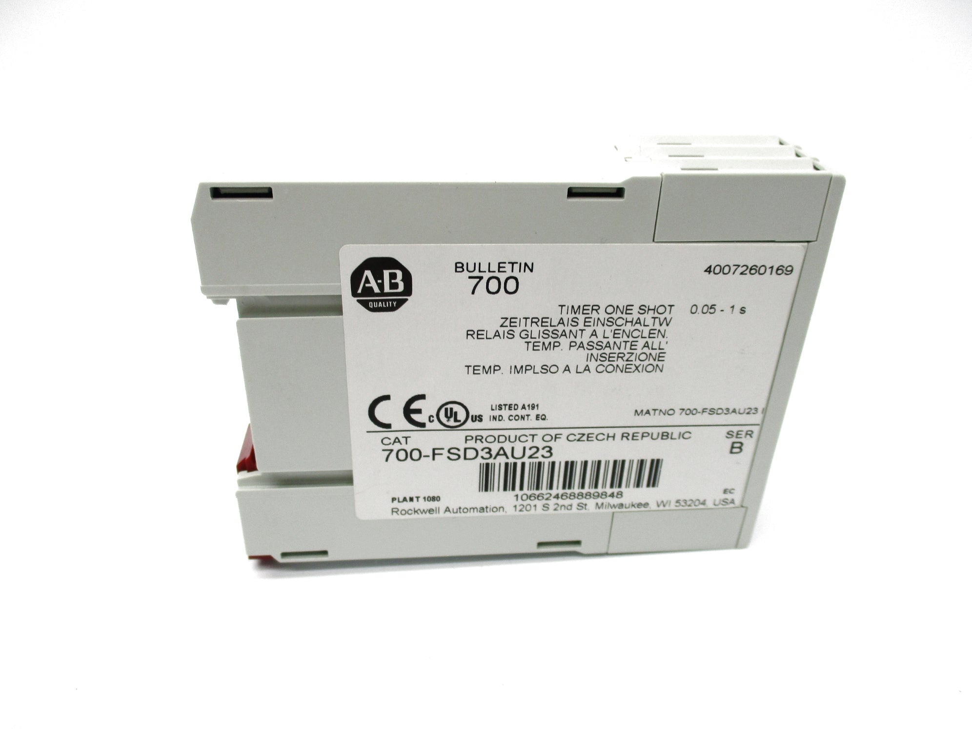 ALLEN BRADLEY 700-FSD3AU23 SER. B (WH) NSMP