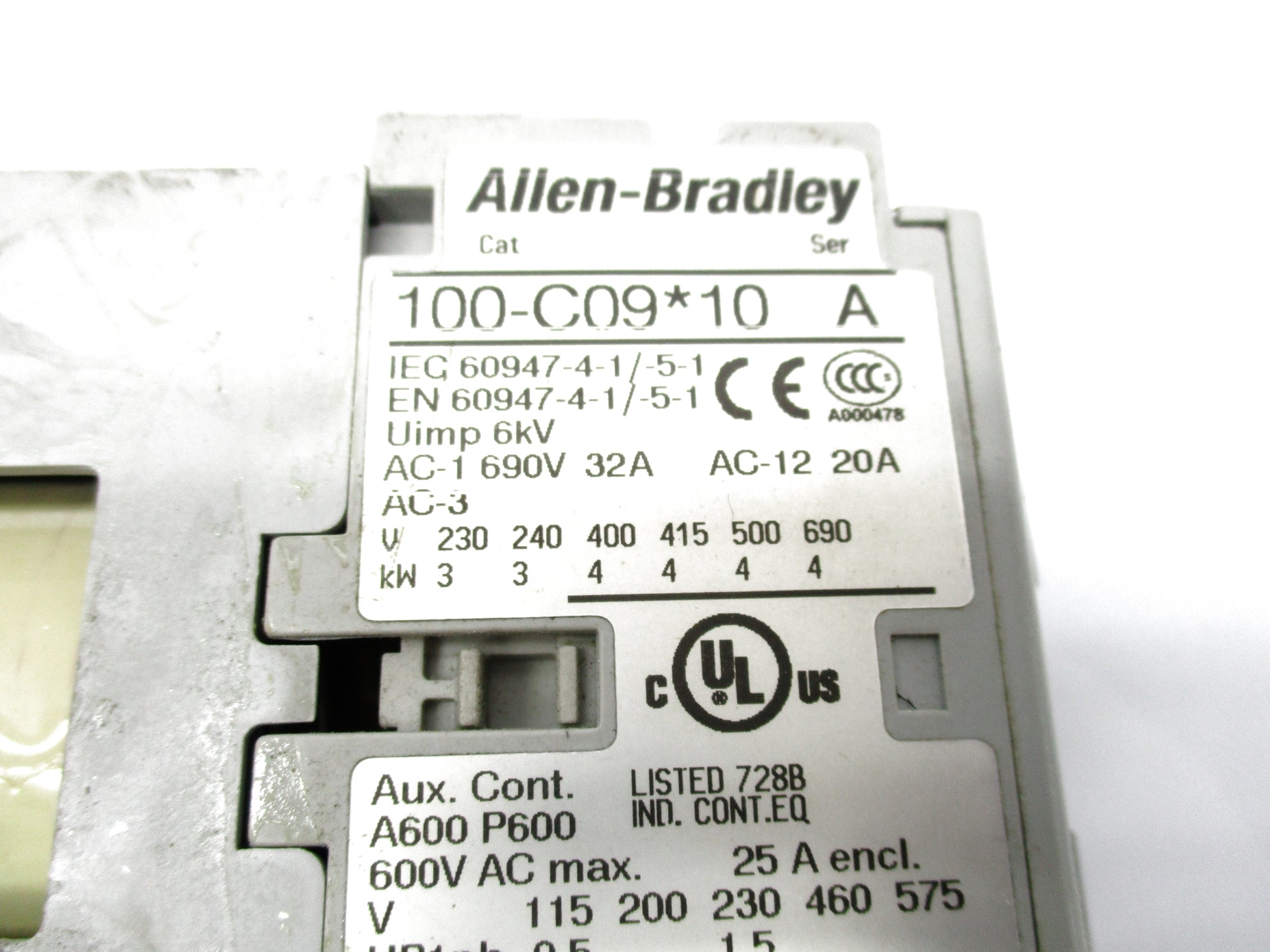 ALLEN BRADLEY 100-C09J10 SER. A 24VDC (AS PICTURED) NSNP