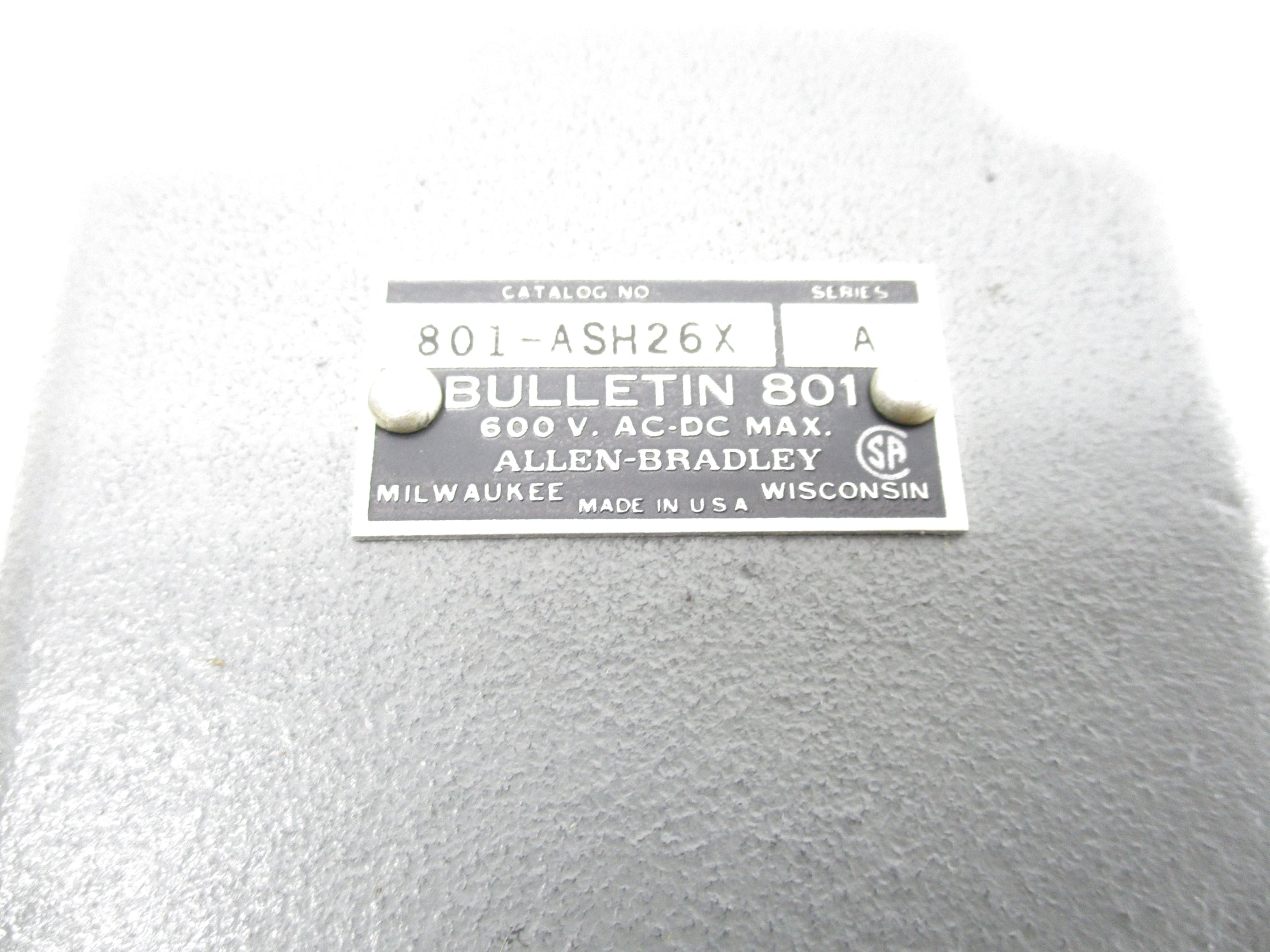 ALLEN BRADLEY 801-ASH26X SER. A NSNP