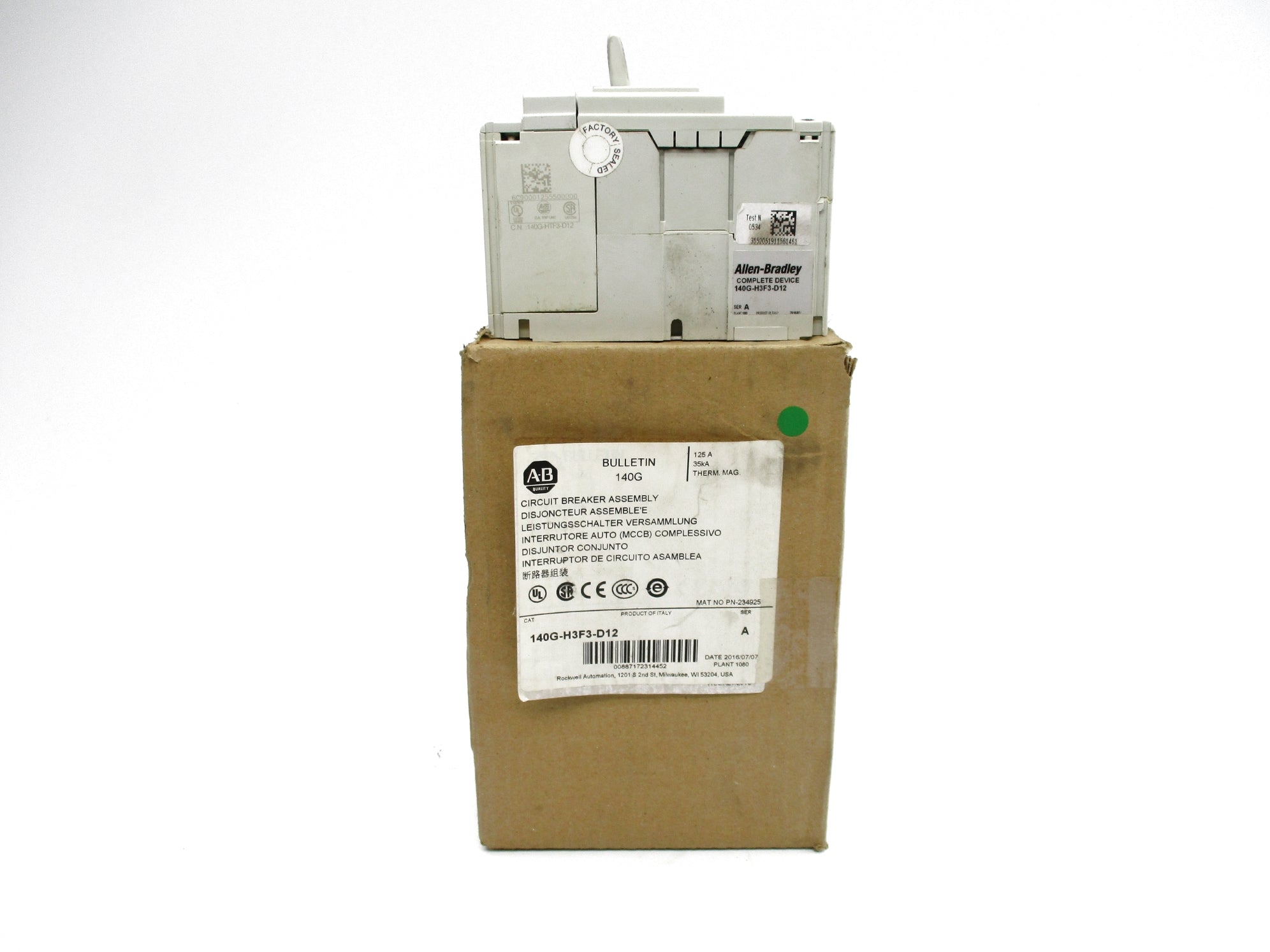 ALLEN BRADLEY 140G-H3F3-D12 SER. A 480V-600V (BR/WH) NSMP