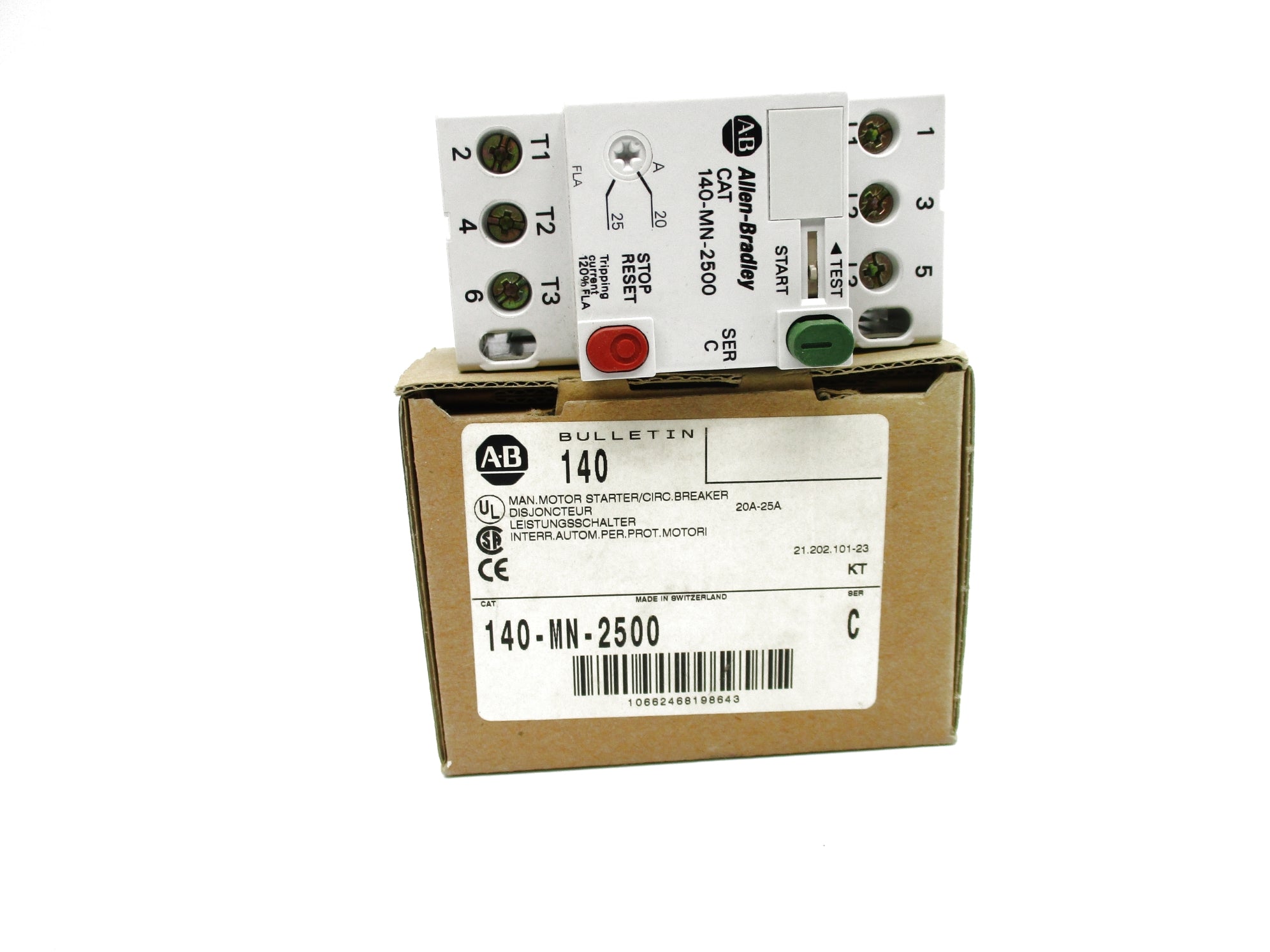 ALLEN BRADLEY 140-MN-2500 SER. C (BR/WH) NSMP