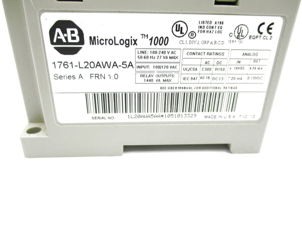 ALLEN BRADLEY 1761-L20AWA-5A SER. A UNMP