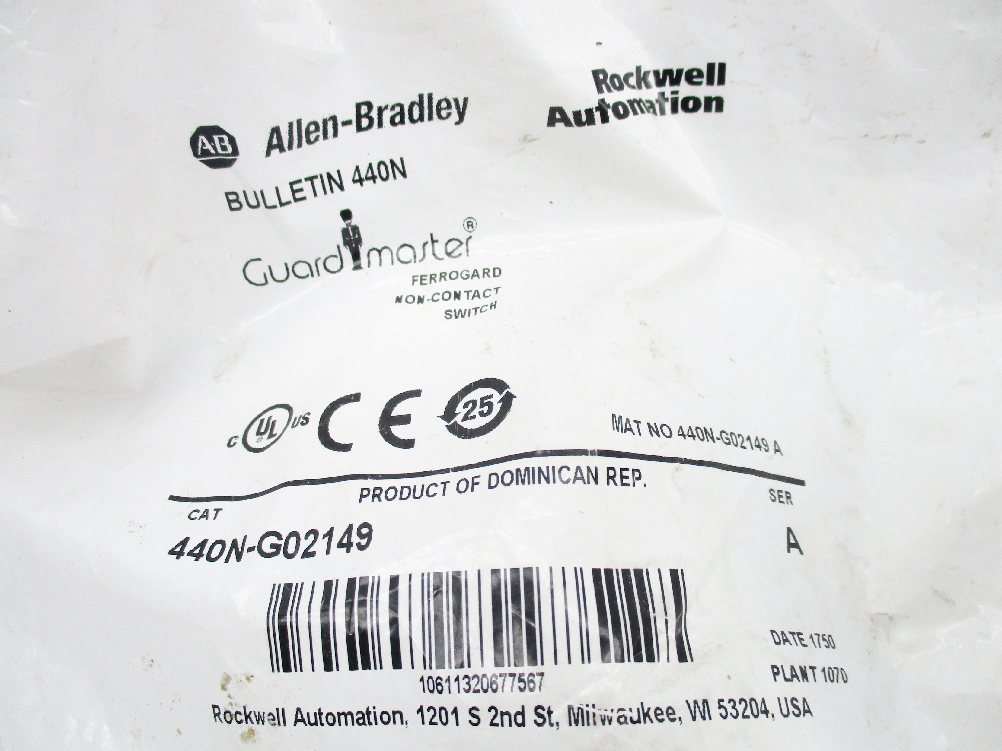 ALLEN BRADLEY 440N-G02149 SER. A (WH) NSMP