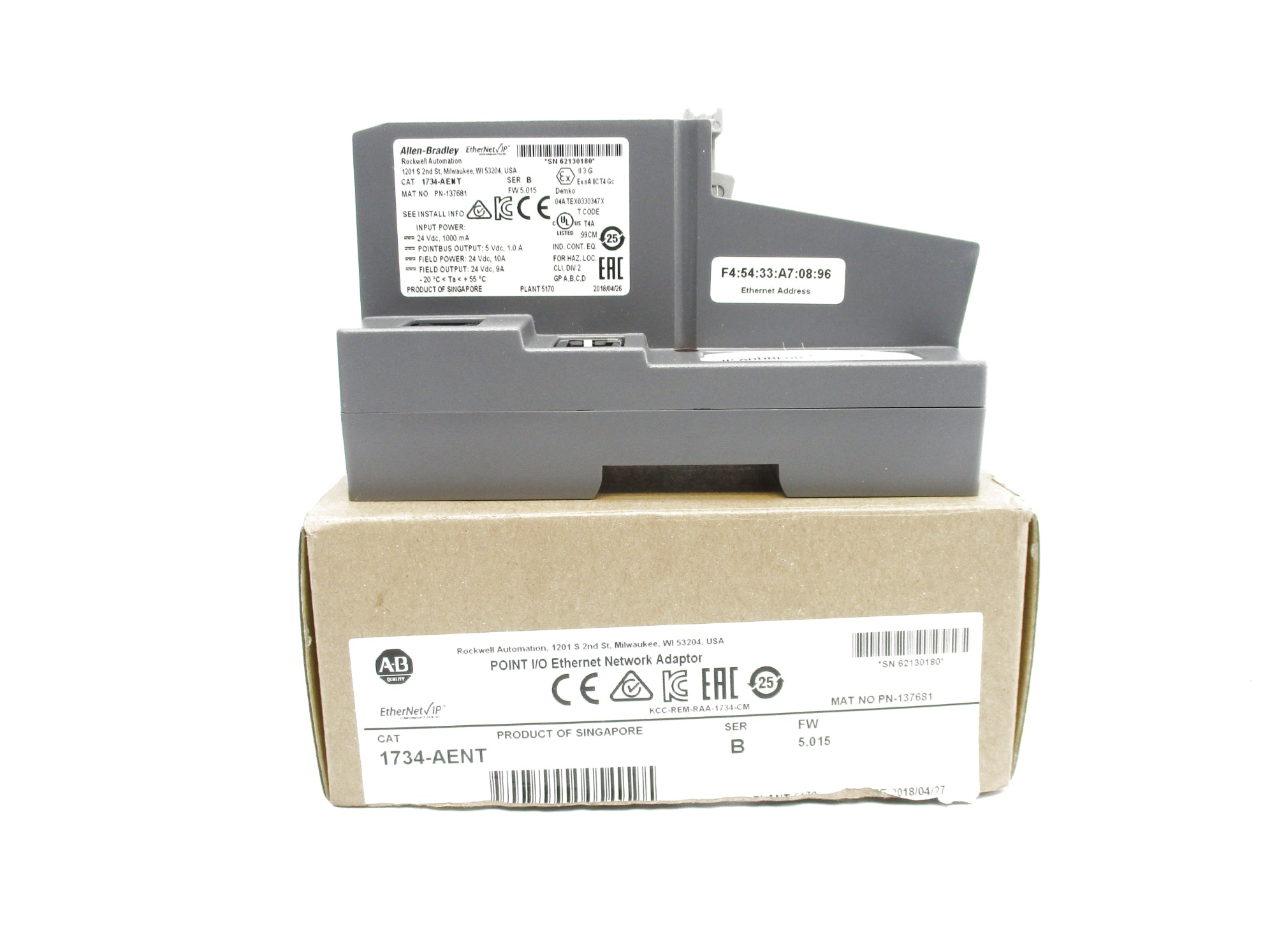 ALLEN BRADLEY 1734-AENT SER. B F/W 5.015 NSMP