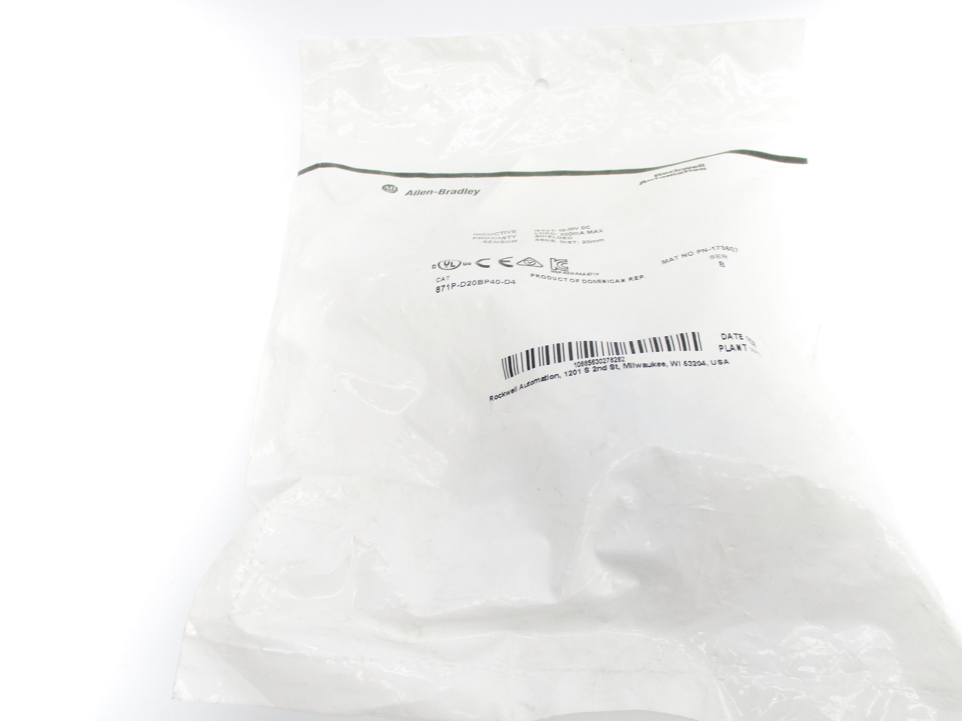 ALLEN BRADLEY 871P-D20BP40-D4 SER. B NSMP