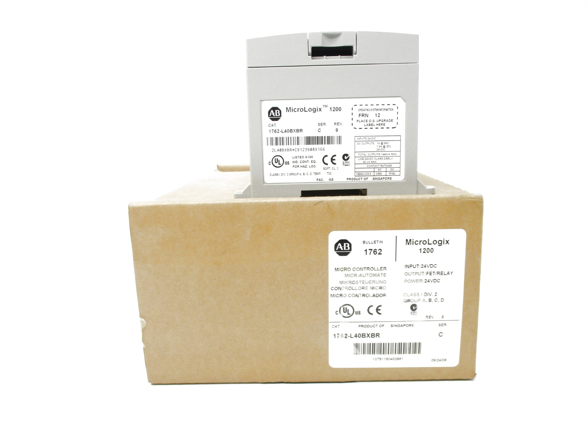 ALLEN BRADLEY 1762-L40BXBR SER. C F/W 12 NSMP