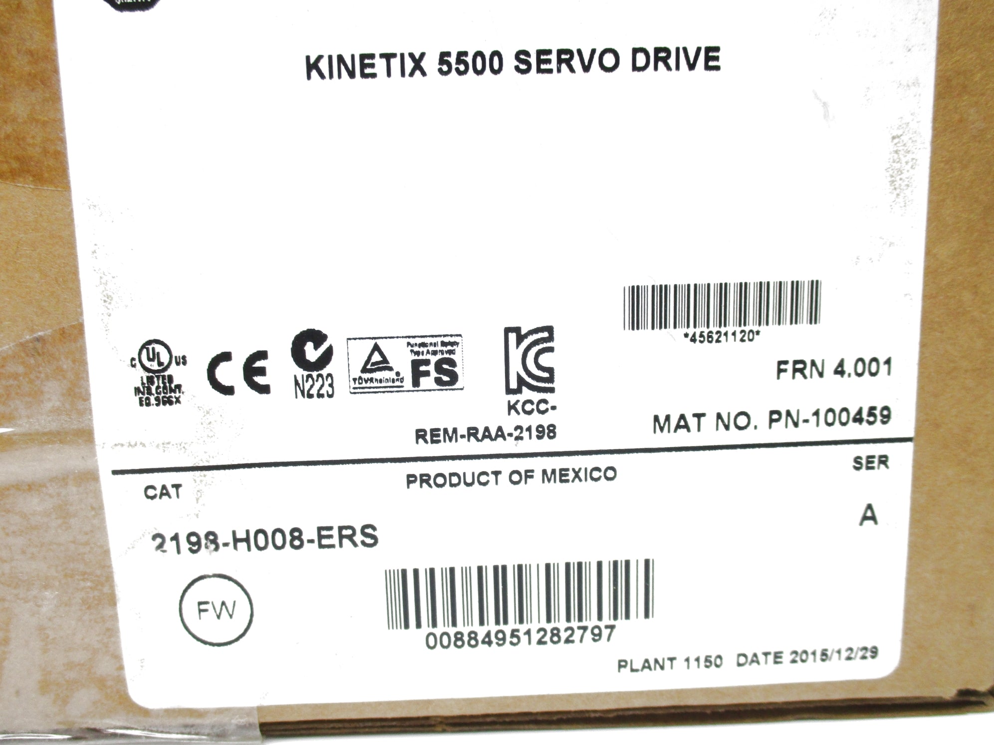 ALLEN BRADLEY 2198-H008-ERS SER. A (BR/WH) NSMP