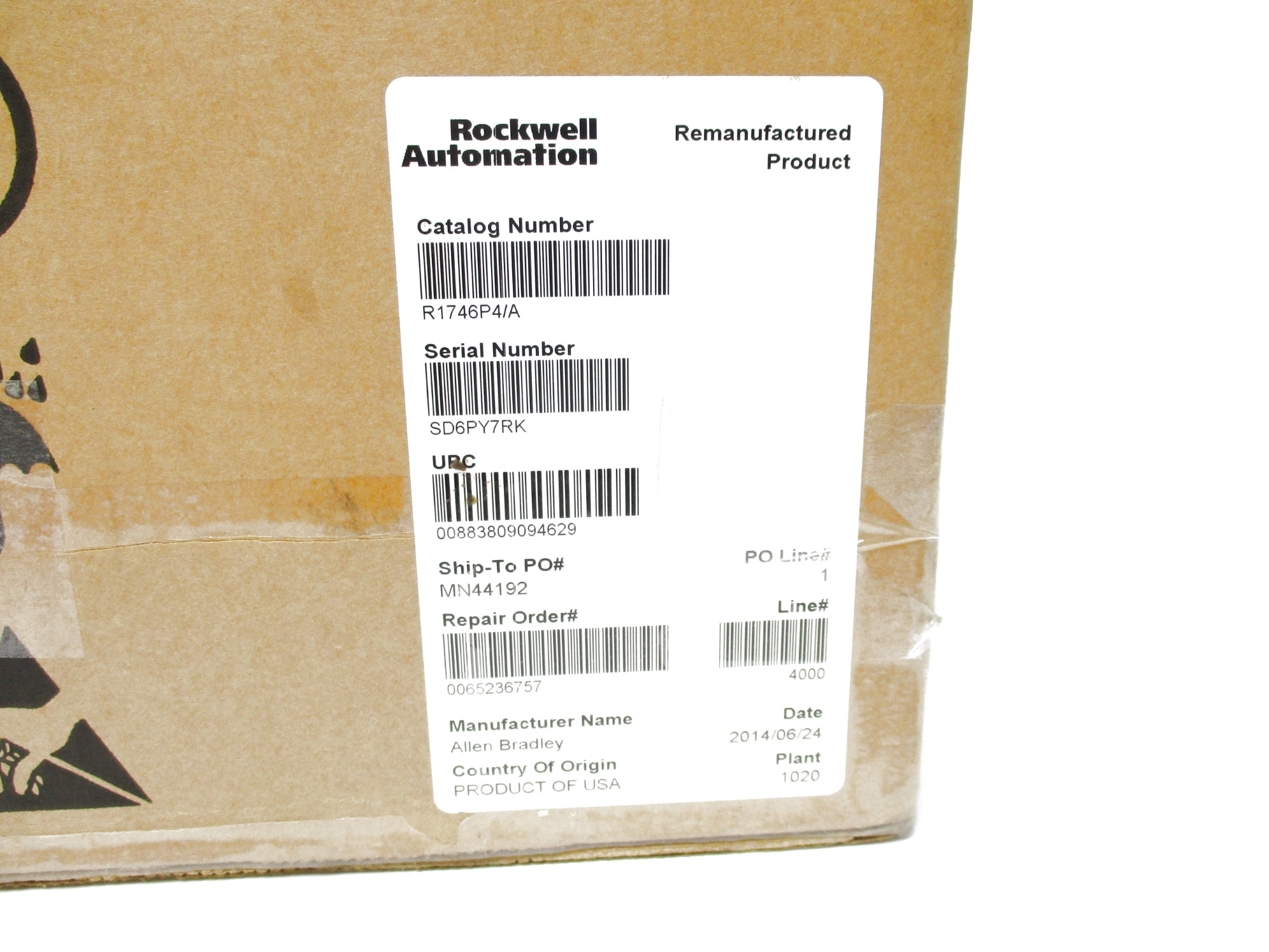 ROCKWELL AUTOMATION 1746P4 SER. A REMAN