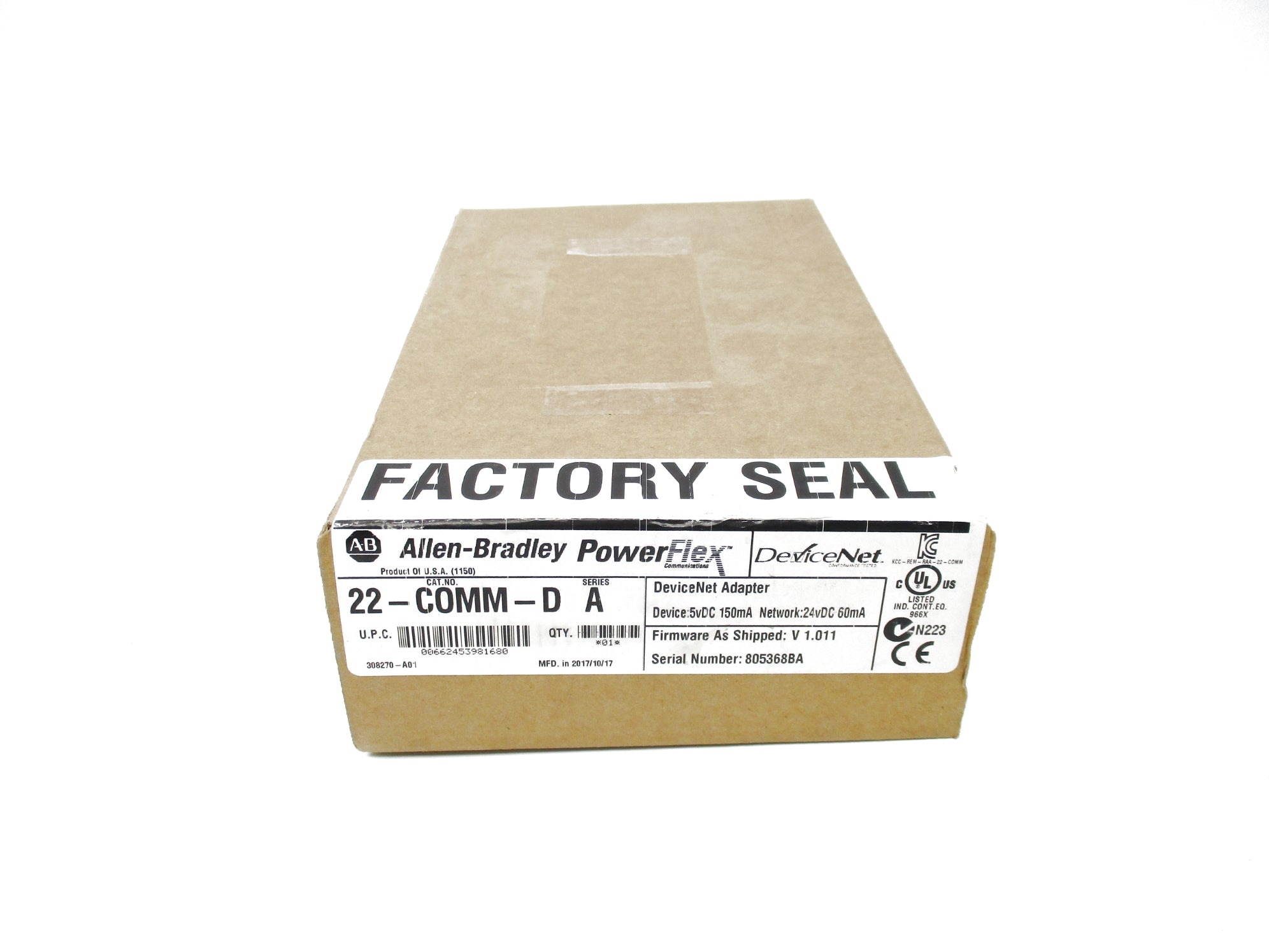 INDUSTRIAL SPARE PART 22-COMM-D SER. A F/W 1.011 DATE: 2017 NSFS
