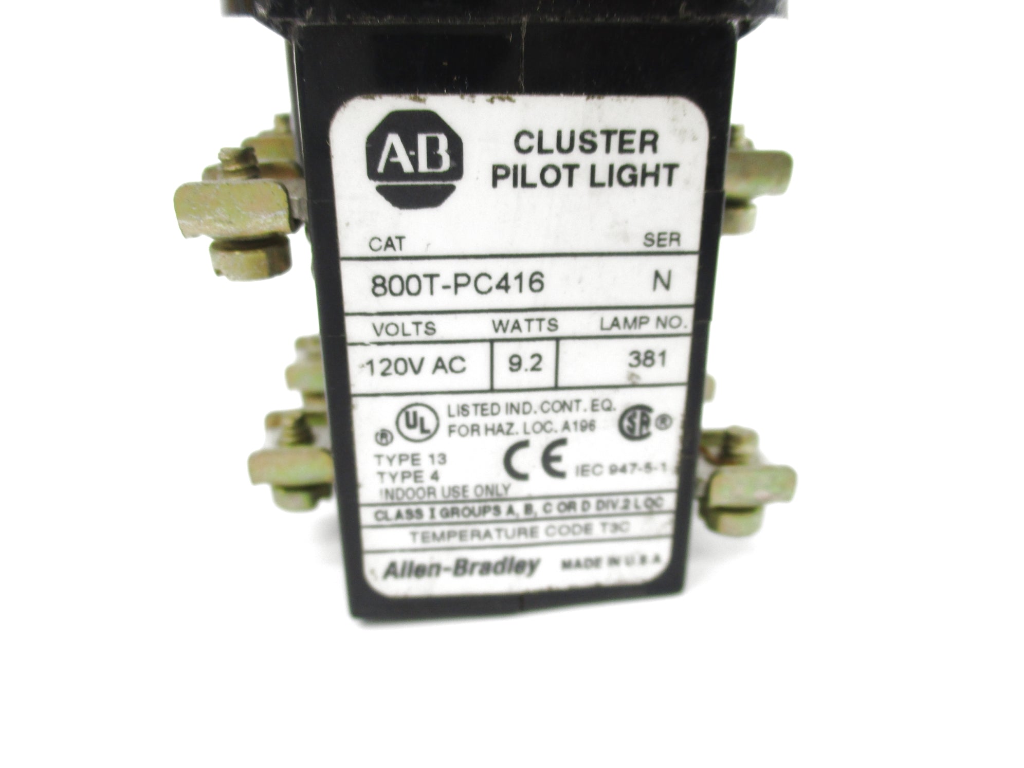 ALLEN BRADLEY 800T-PC416AWRG SER. N NSNP