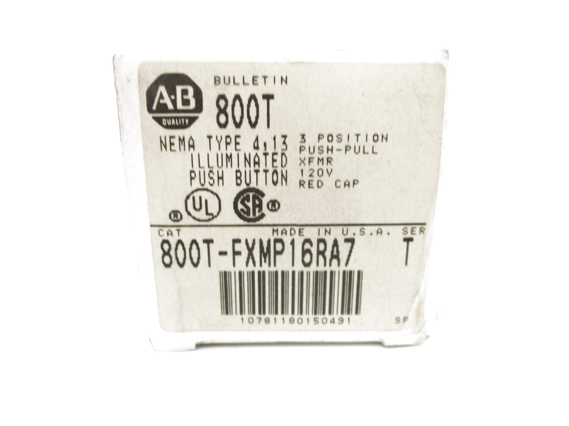 ALLEN BRADLEY 800T-FXMP16RA7 SER. T (GY/BL) NSMP