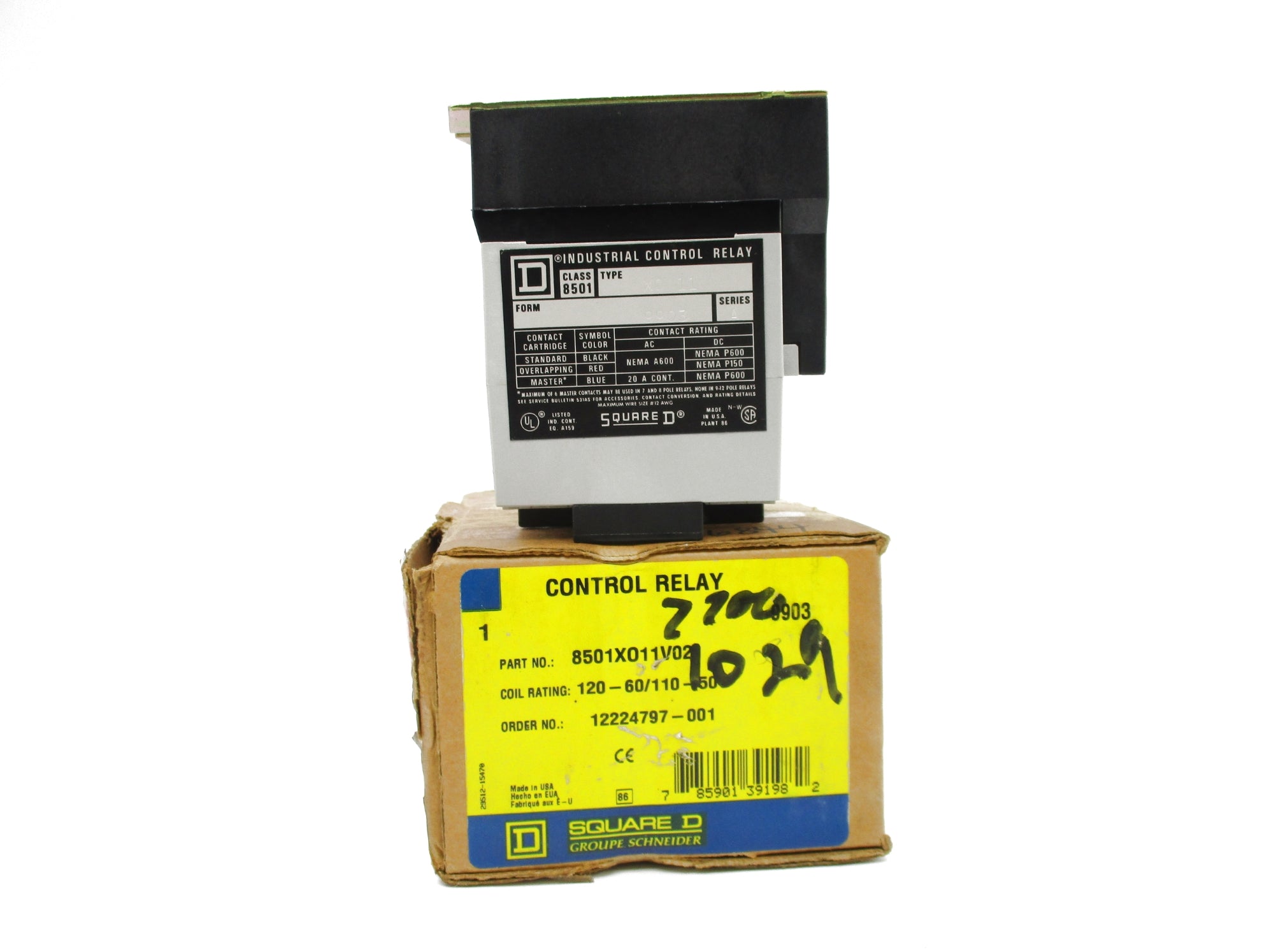 SQUARE D 8501XO11V02 SER. A 120V-60HZ/110V-50HZ NSMP