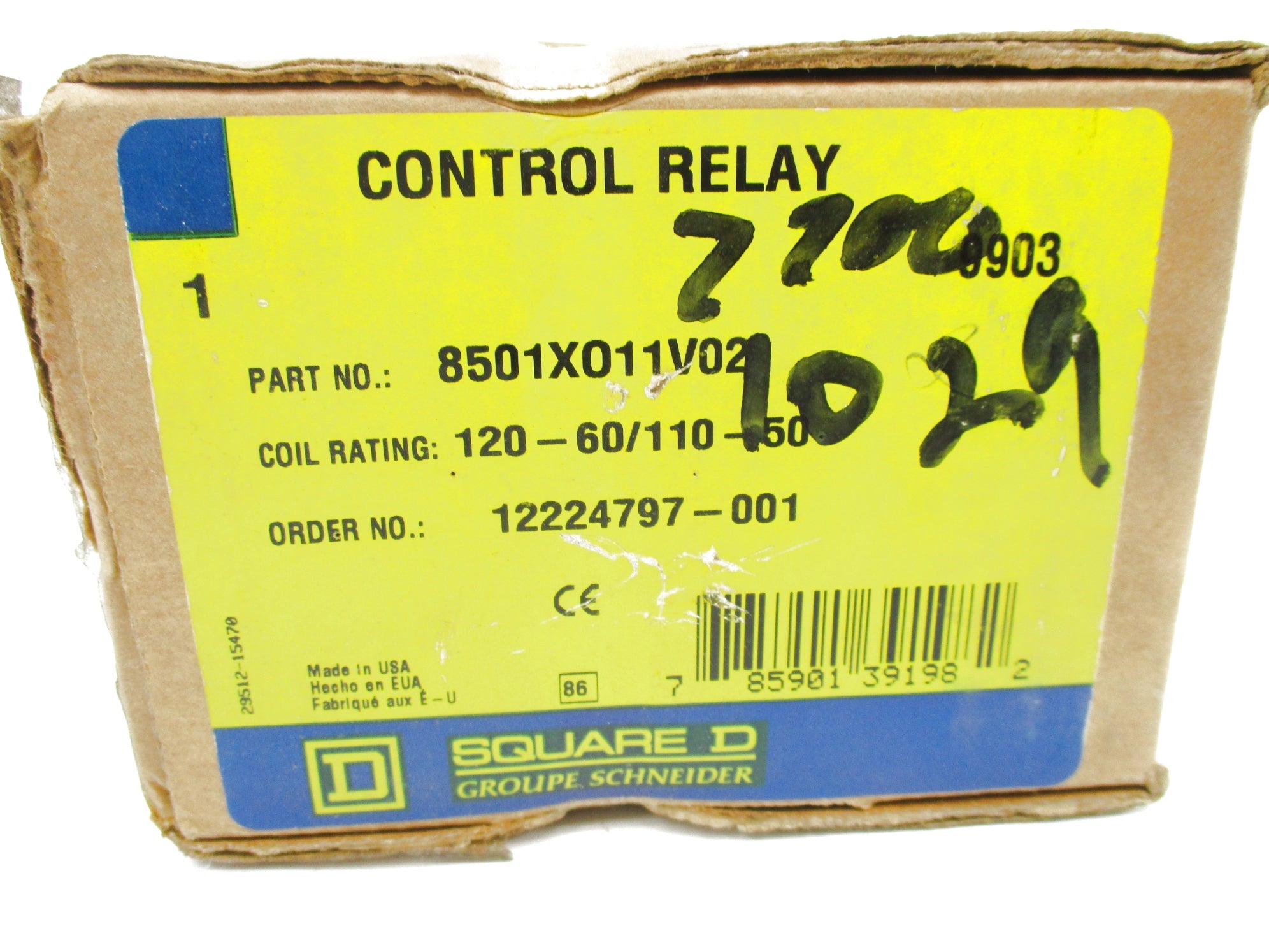 SQUARE D 8501XO11V02 SER. A 120V-60HZ/110V-50HZ NSMP