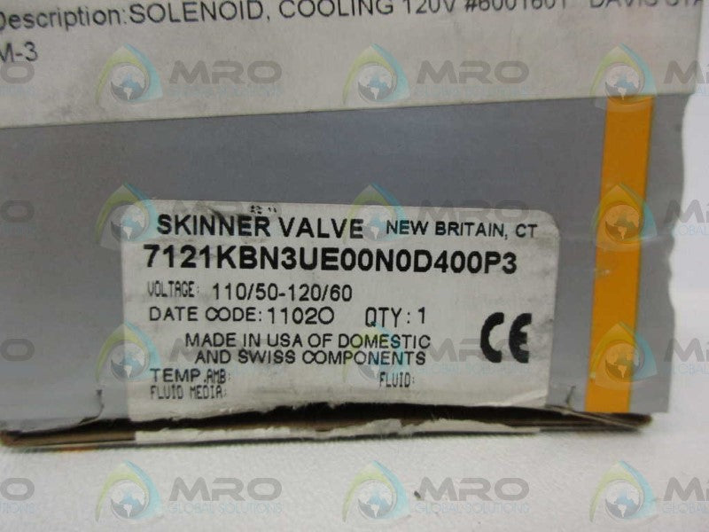 PARKER 7121KBN3UE00N0D400P3 SKINNER VALVE*NEW IN BOX*