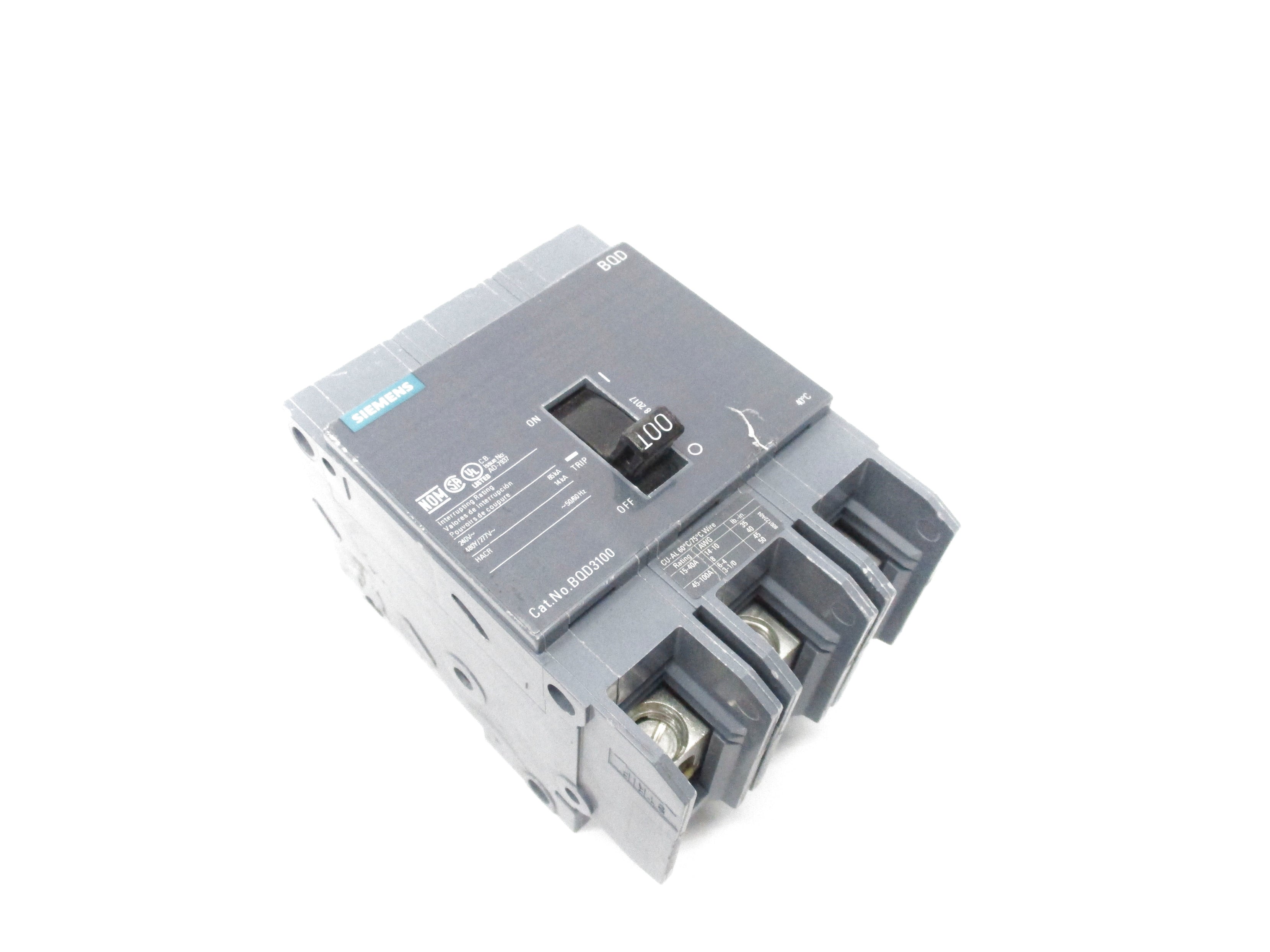 SIEMENS BQD3100 277V 100AMP NSNP