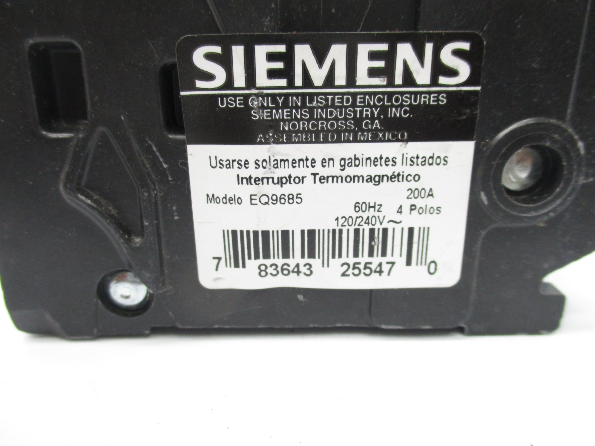SIEMENS EQ9685 200A 120/240V (AS PICTURED) UNMP