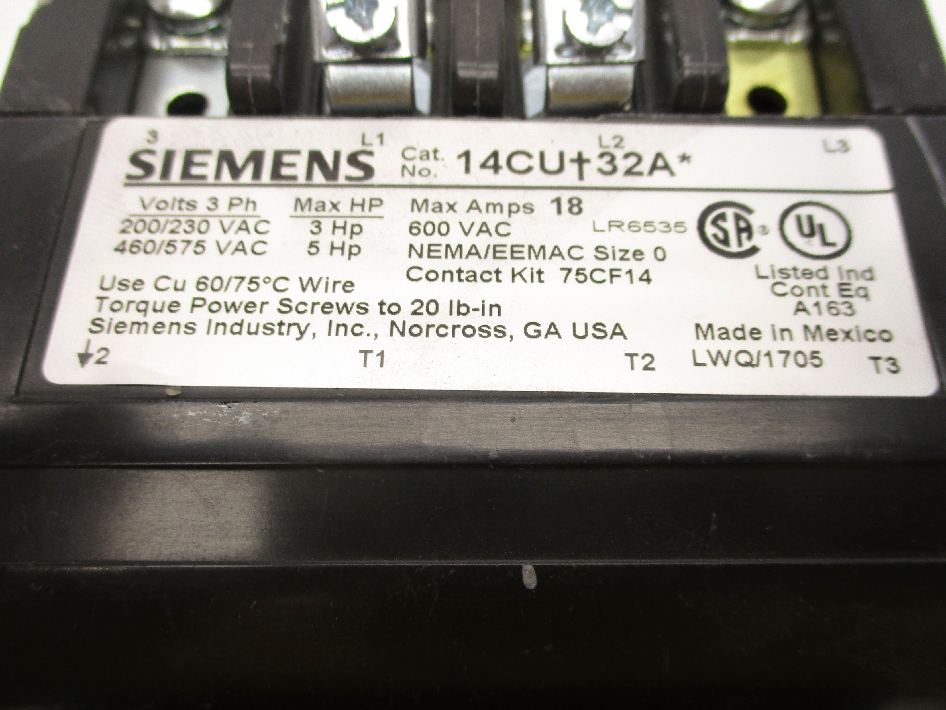 SIEMENS 14CU-32A* 48ATD3S00 UNMP