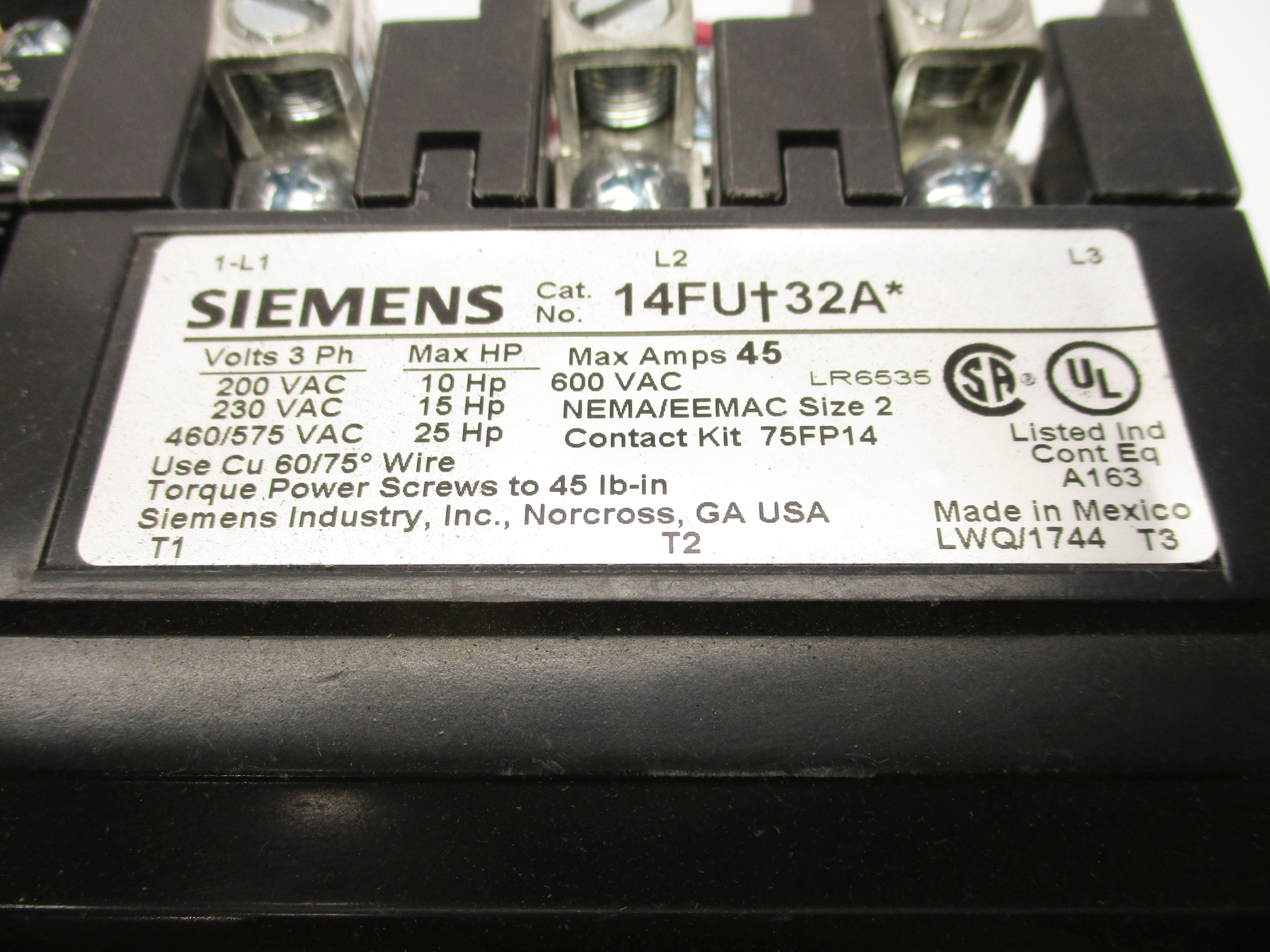 SIEMENS 14FU-32A* 48BTF3S00 UNMP