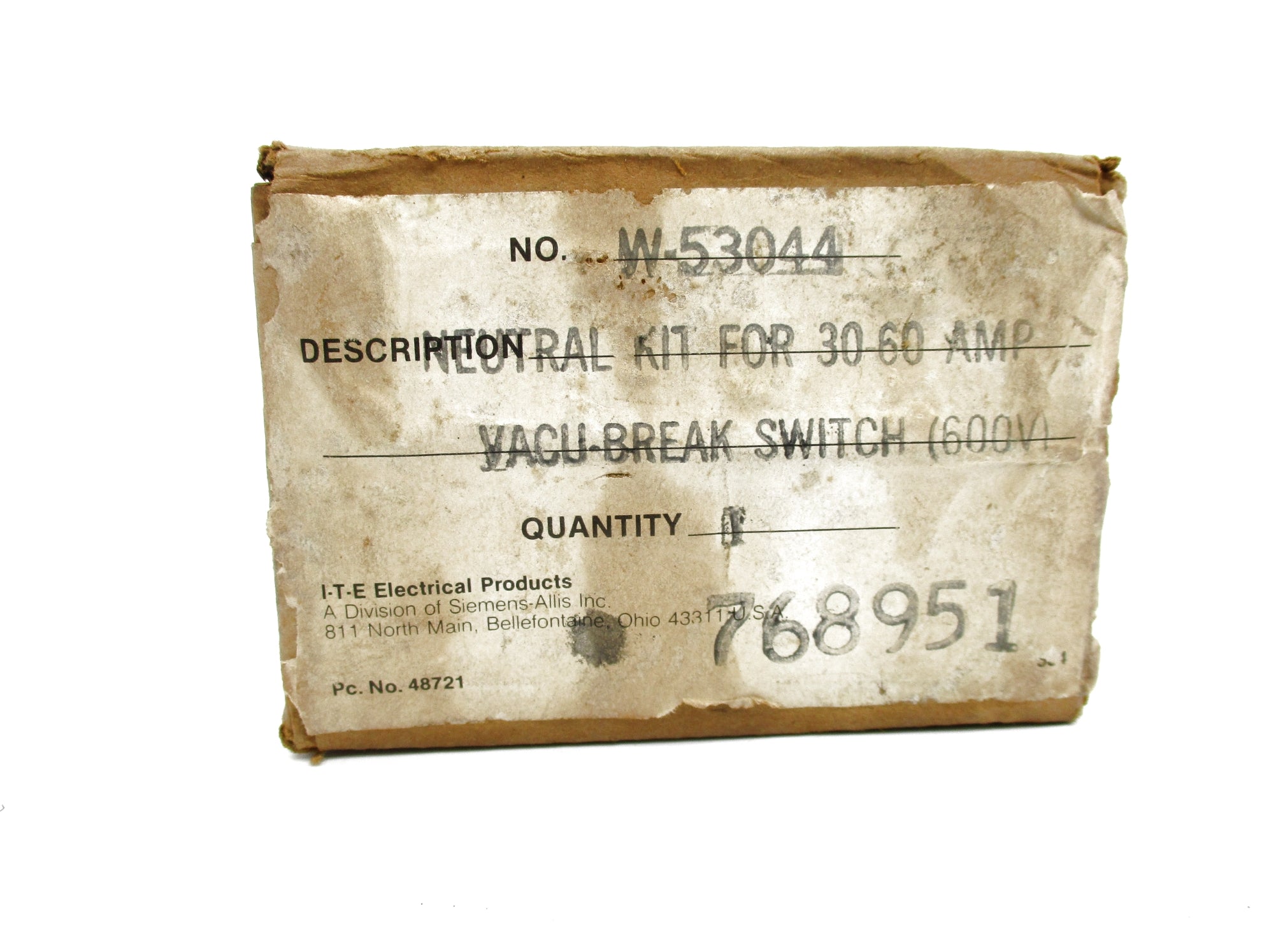 SIEMENS W-53044 NSFS