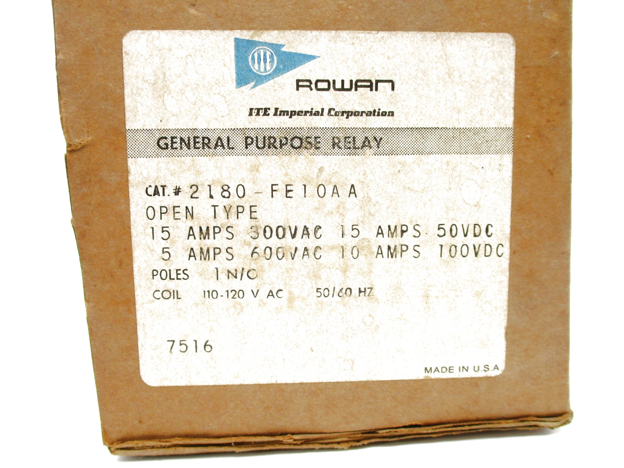 ROWAN 2180-FE10AA 110-120VAC 15A NSMP