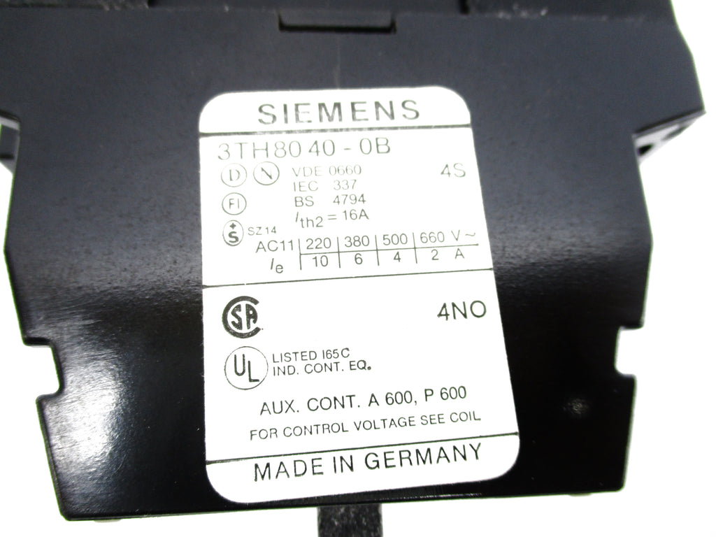 SIEMENS 3TH8040-0B 24V 16A NSNP