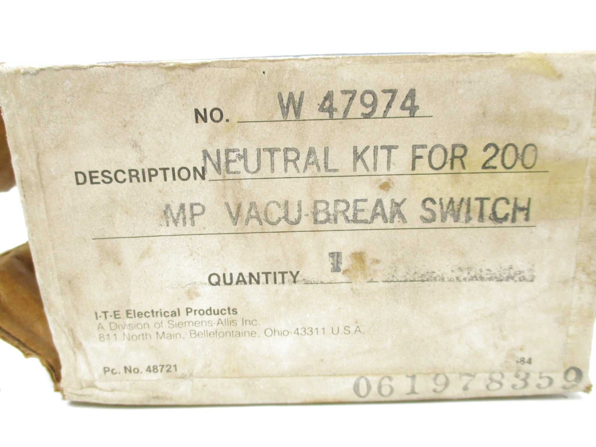ITE W47974 NSMP
