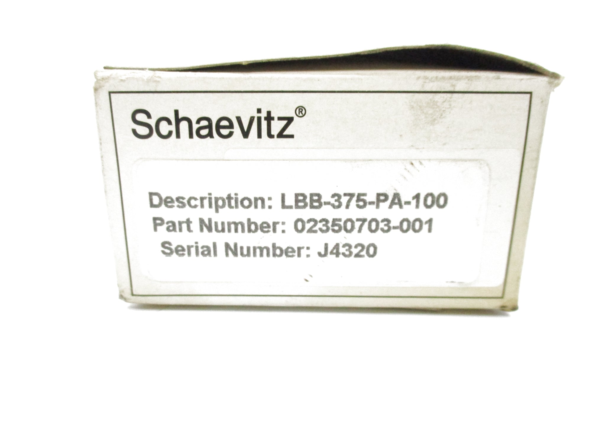 SCHAEVITZ LBB-375-PA-100 02350703-001 NSMP
