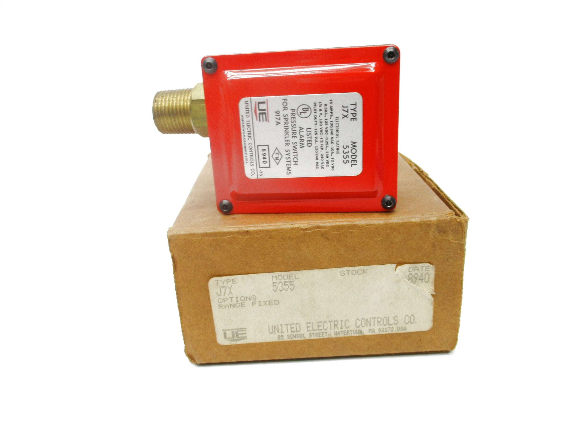 UNITED ELECTRIC J7X-5355 120/240VAC 15A 2-20PSI NSMP