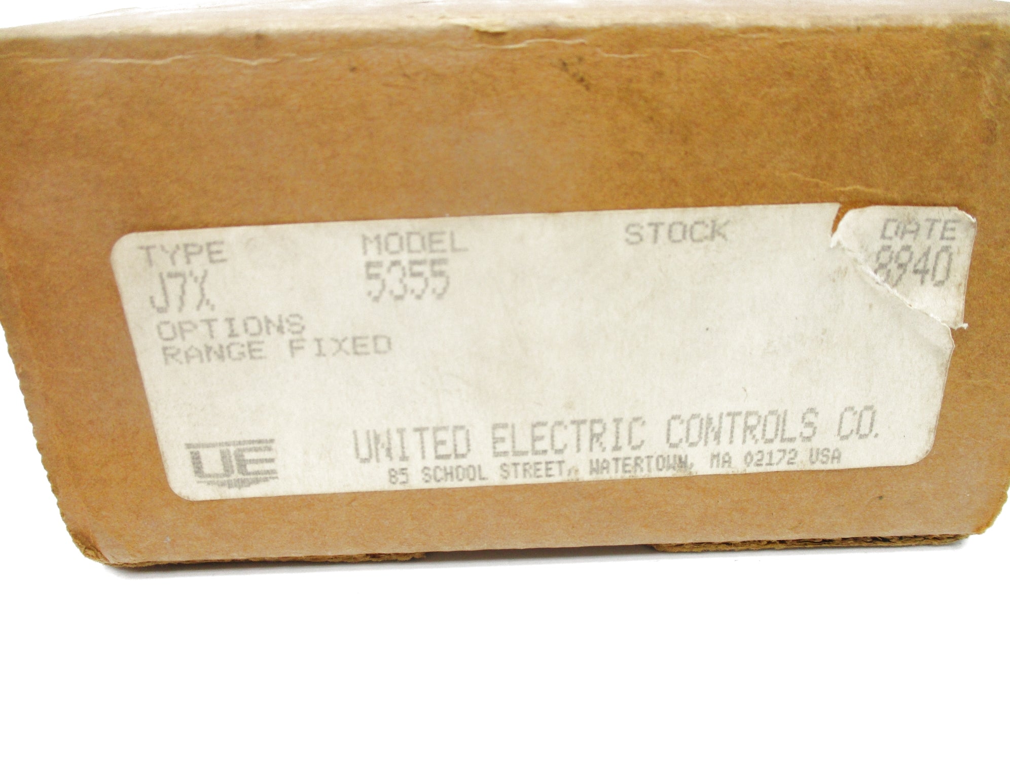 UNITED ELECTRIC J7X-5355 120/240VAC 15A 2-20PSI NSMP