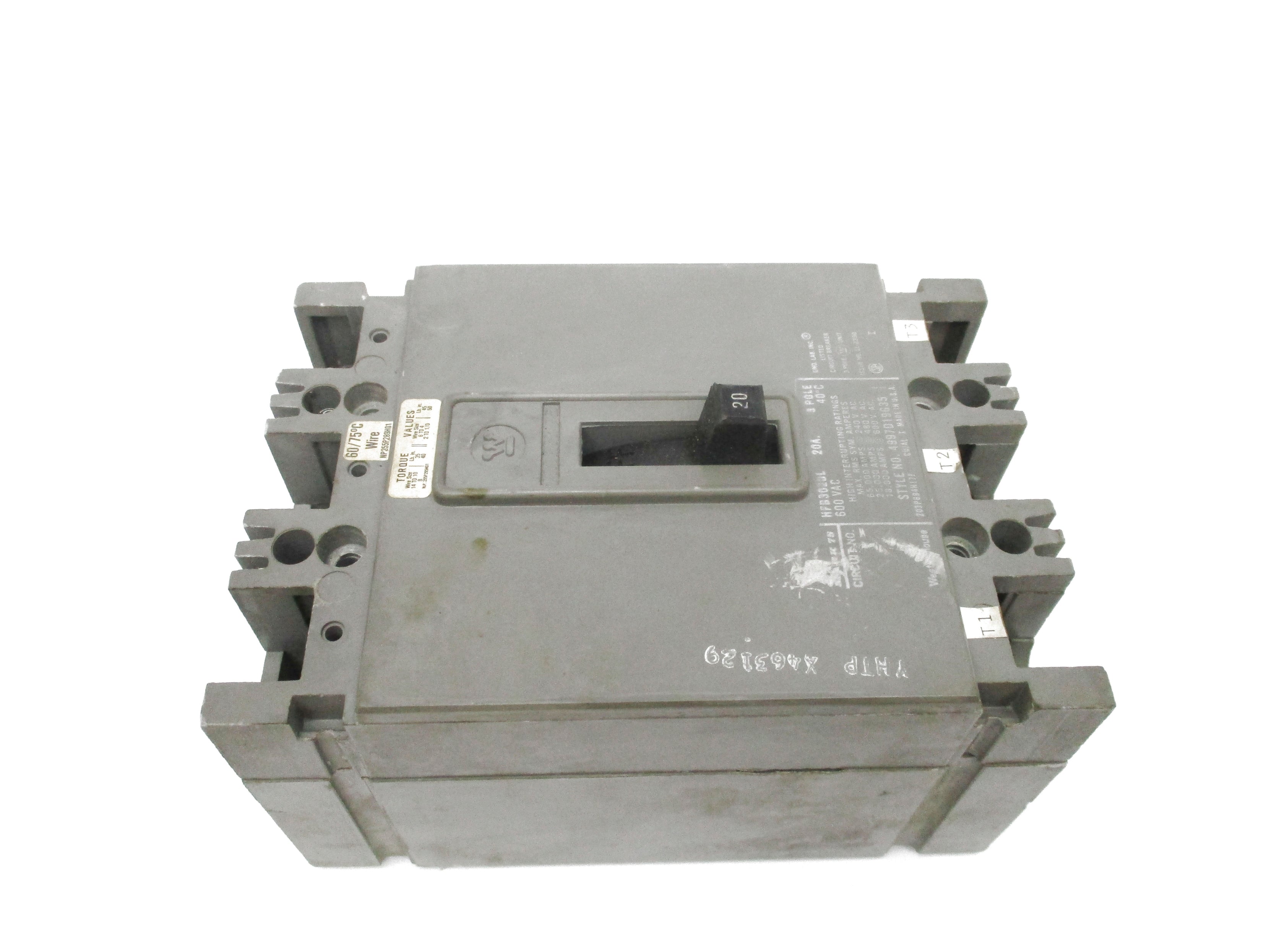 WESTINGHOUSE HFB3020L 20A 600VAC (GREY) UNMP