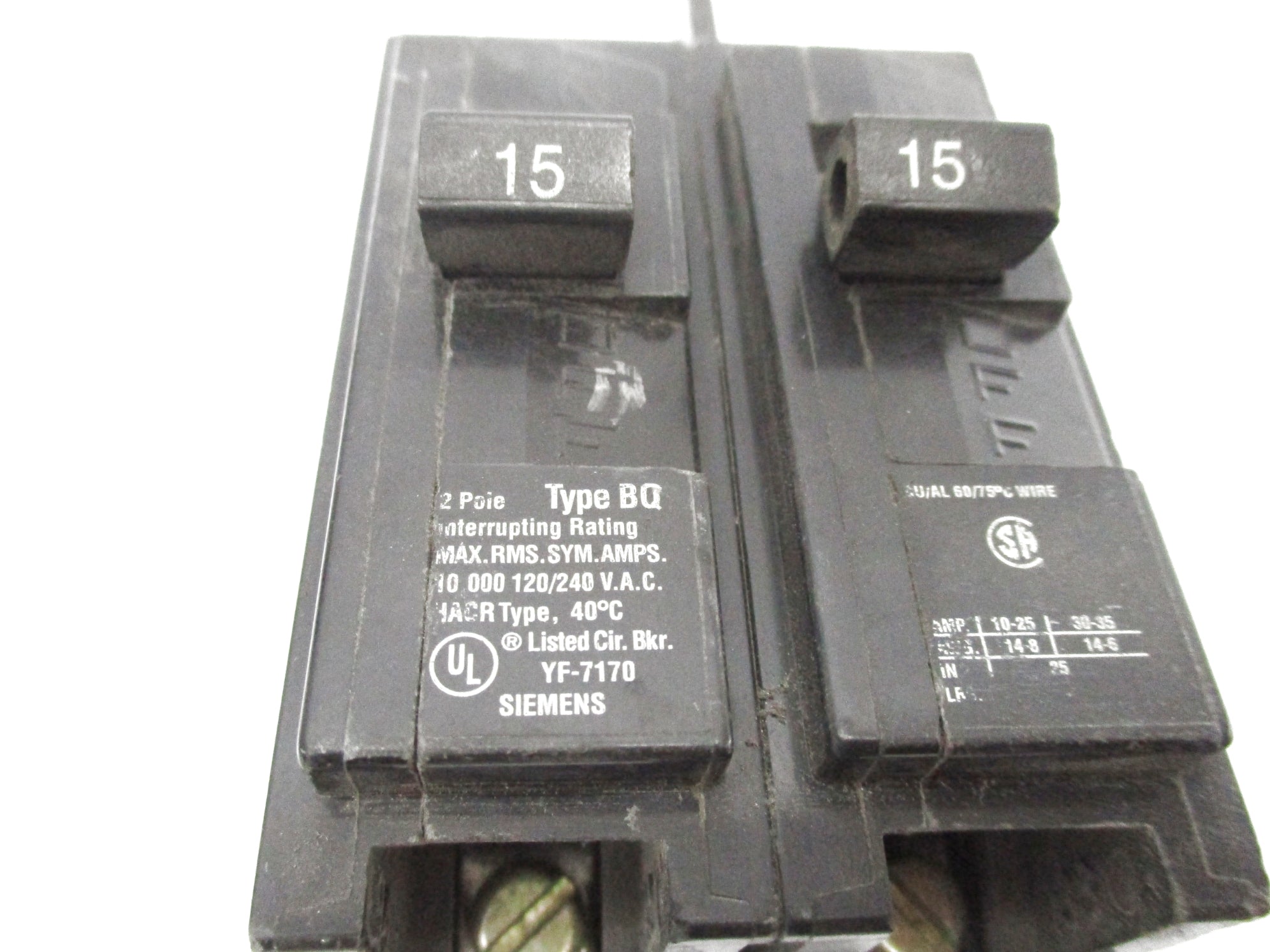SIEMENS BQ215 120/240VAC 15A NSNP