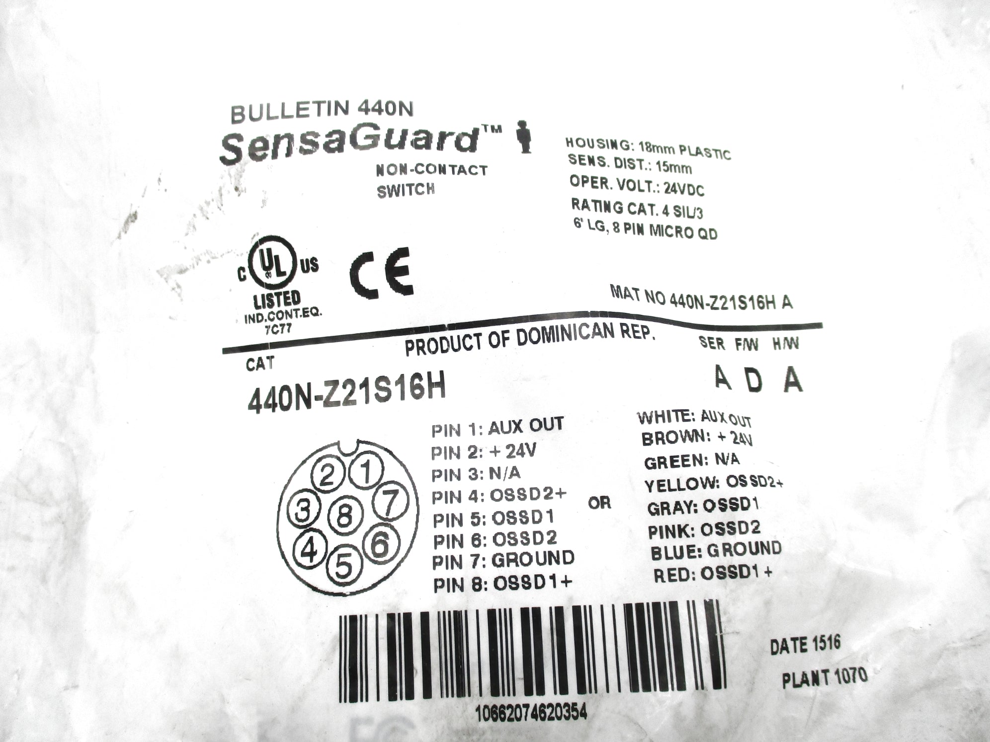 ALLEN BRADLEY 440N-Z21S16H SER. A NSMP