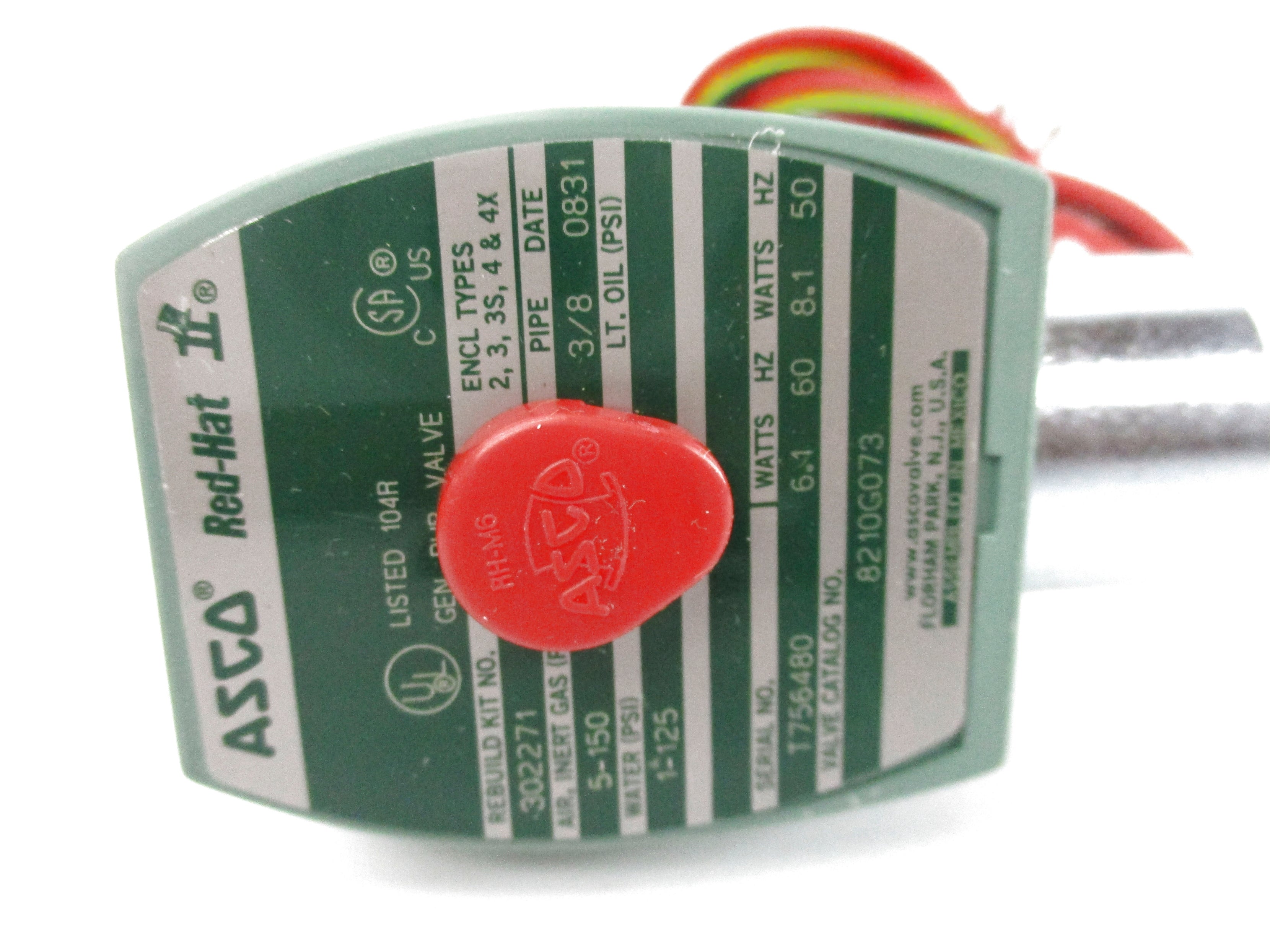ASCO 8210G073 120/60 110/50 1-125PSI NSNP