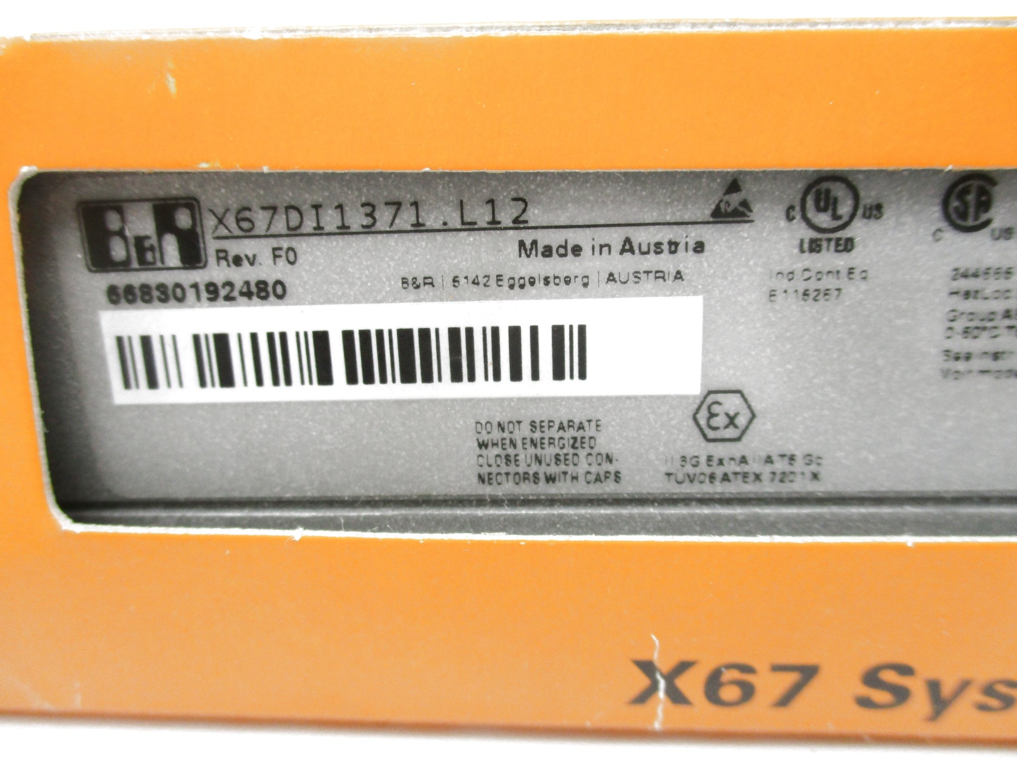 B&R X67DI1371.L12 NSMP