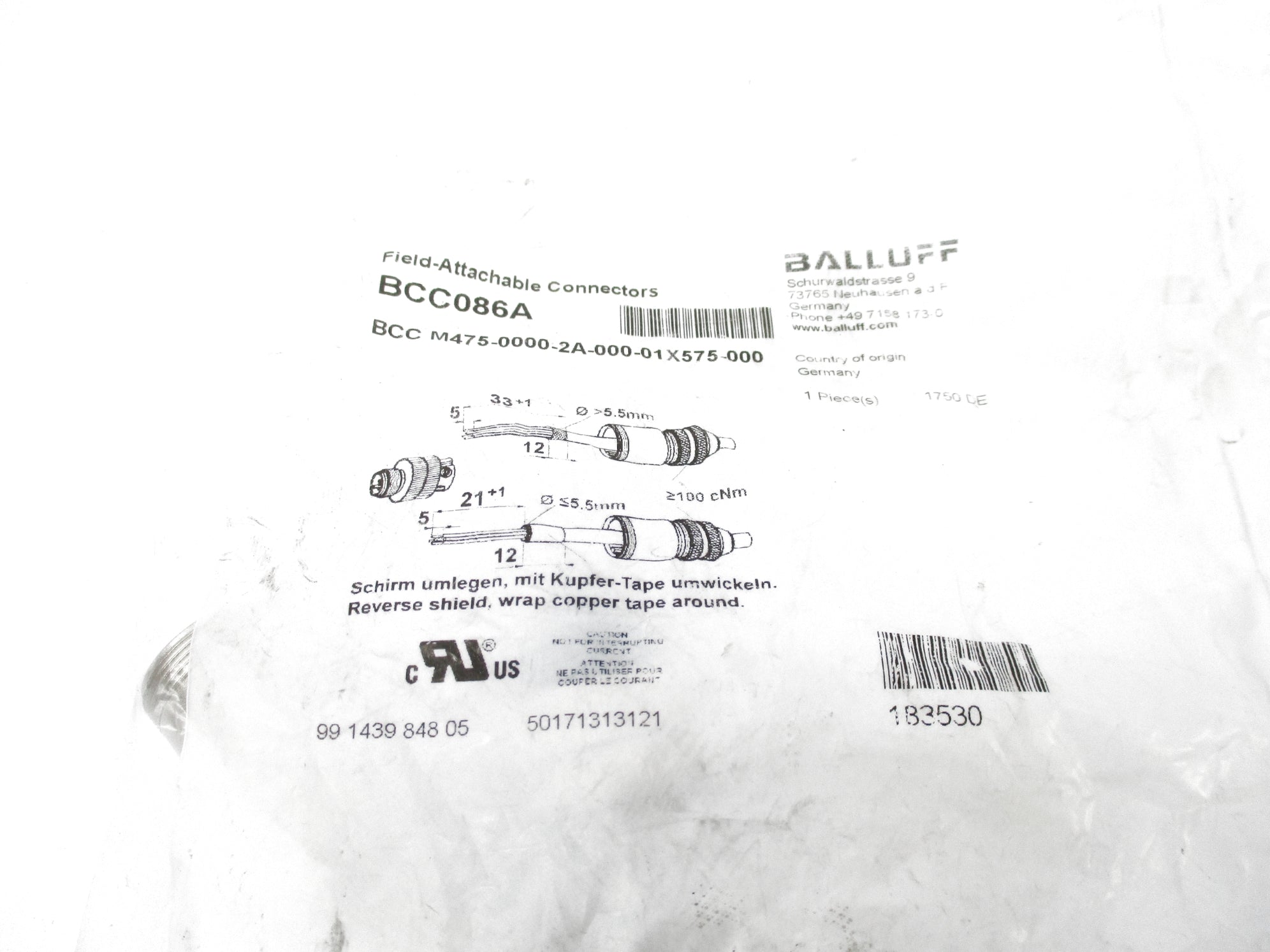 BALLUFF BCCM475-0000-2A-000-01X575-000 NSMP