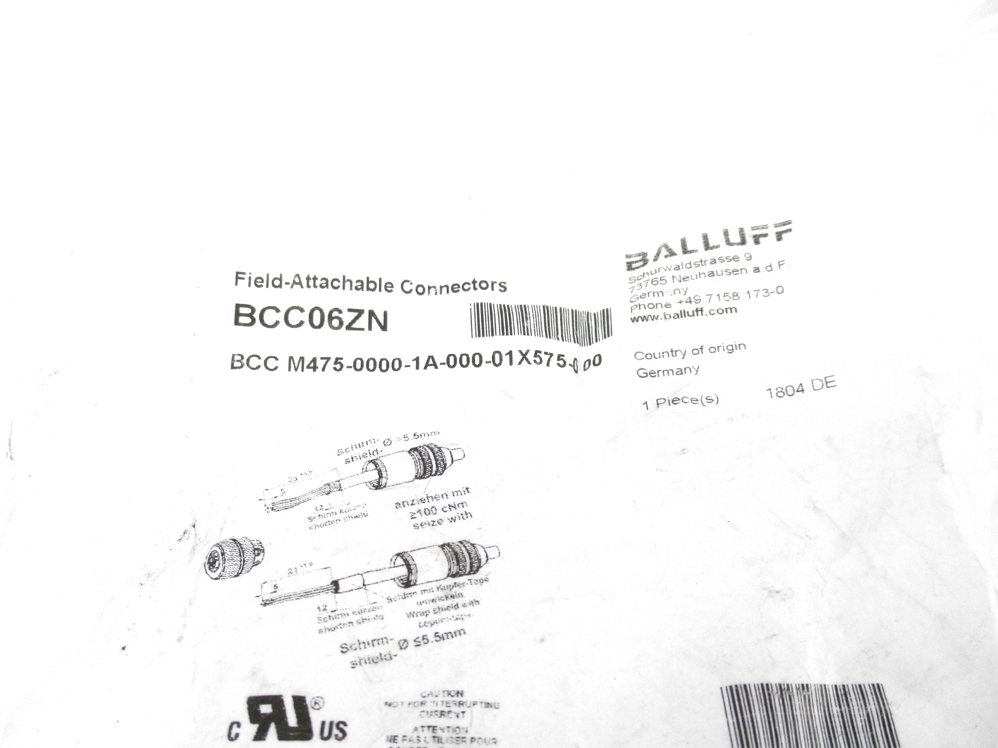 BALLUFF BCCM475-0000-1A-000-01X575-000 NSMP